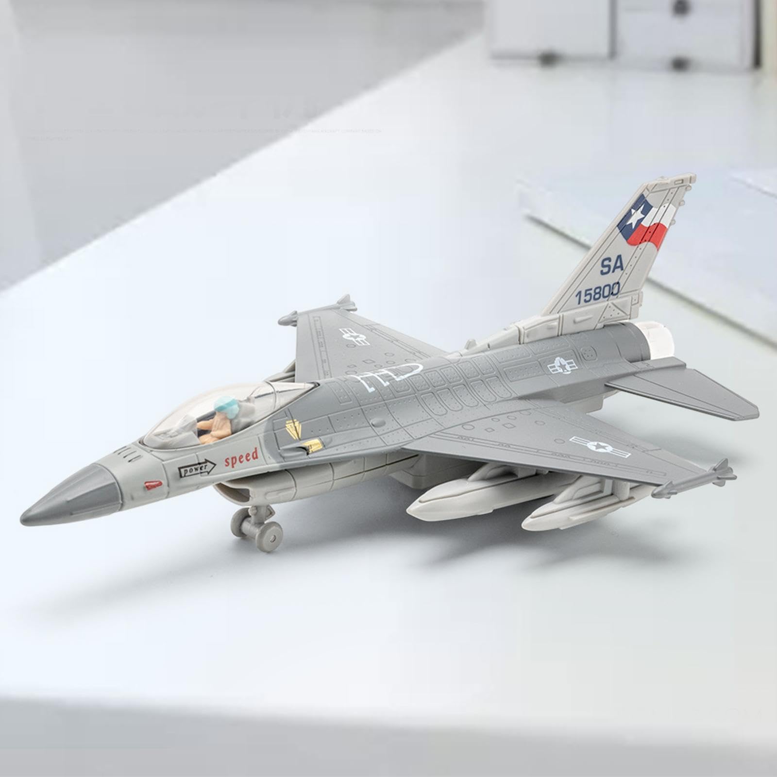 Avión Juguete con Función Pull Back Modelo de Avión Y Luces Y Sonidos Aleación Resistente Adecuado para Niños Sala Estudio, gris3C