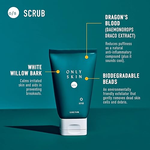 Miniatura 5 de Only Skin Kit estándar de cuidado de la piel para hombre, 4 piezas, limpiador facial, exfoliante facial, crema de día y crema hidratante de noche,