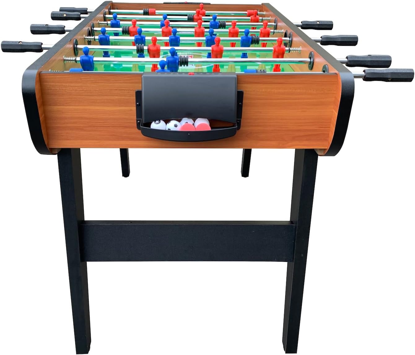 KICK Phoenix 55" Folding Foosball Table – Full-Size Indoor Foosball Table for Adults – 6 Foosballs, Telescopic Rods, No-Slip Wooden and Black ABS Handles, Scratch-Proof Finish
