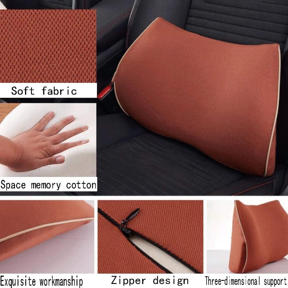 YMGSCC(君を愛してる) 腰椎枕ウエストサポート枕、低反発のサポートカー事務所ホームでカー背もたれ枕(D)