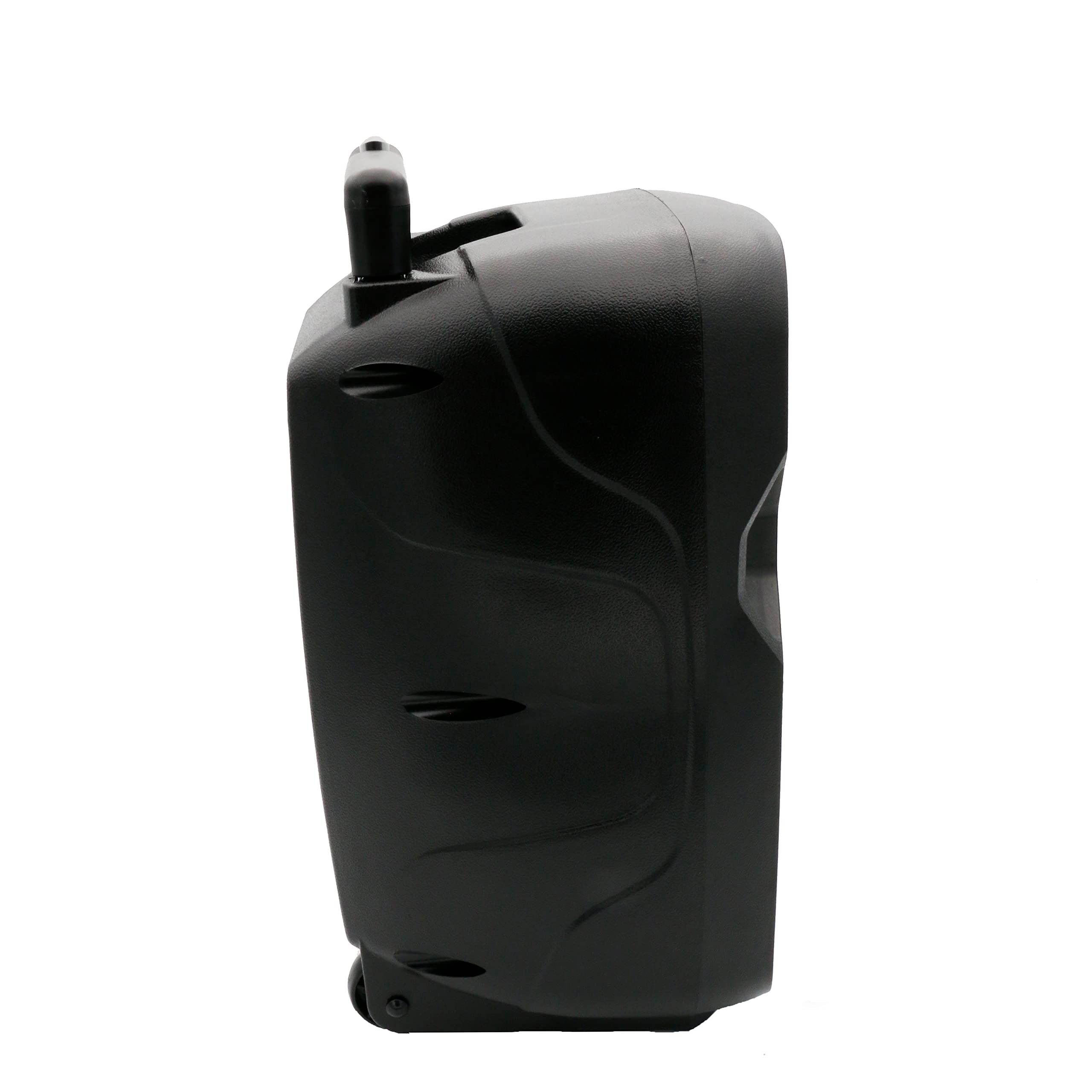 Diffusore 8" Trolley Attivo Cassa Portatile Ricaricabile MP3, BlueTooth, USB, SD Card, Radio FM, 200W musicali con Radiomicrofono e illuminazione LED