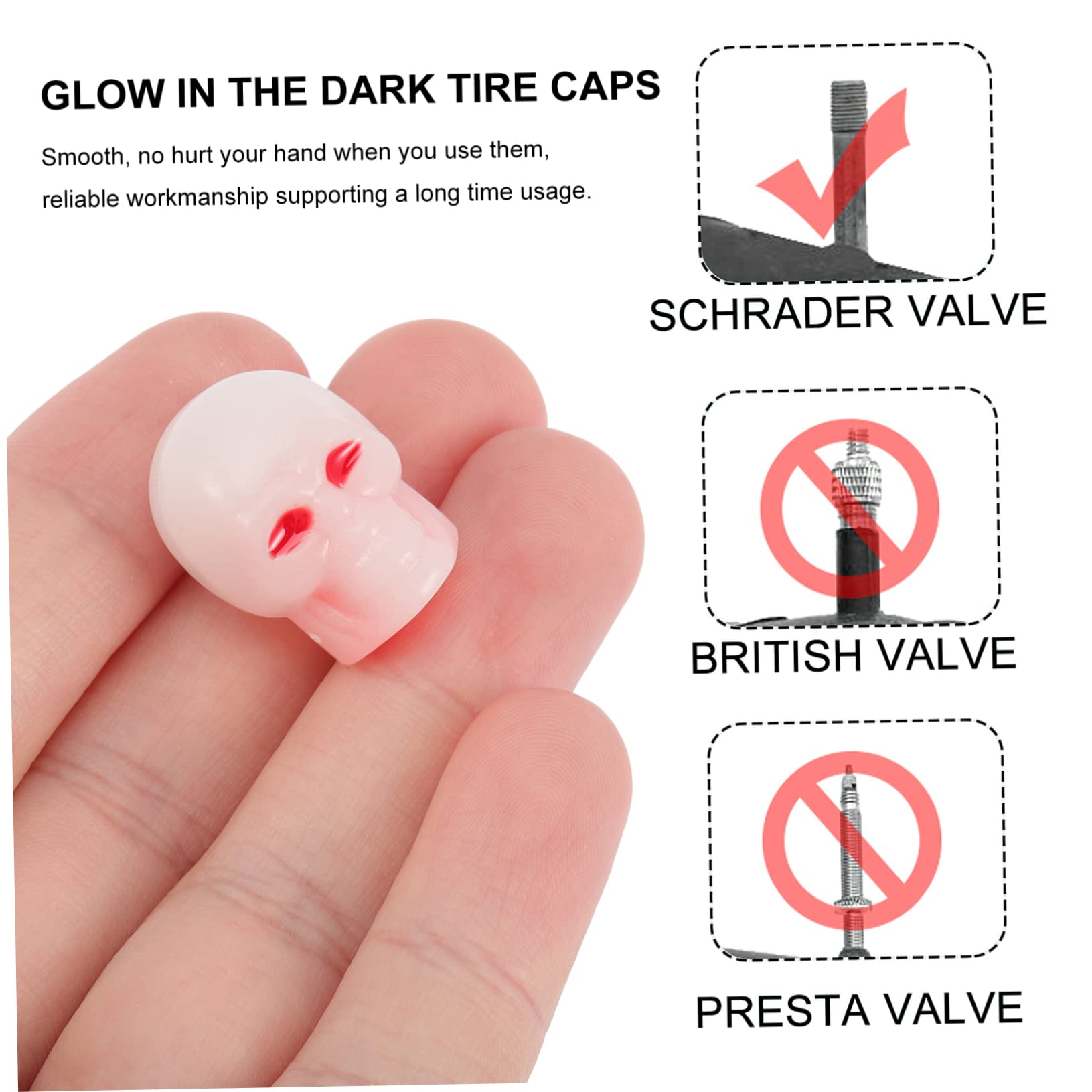 Gatuida 200pezzi Tappi Valvole Fluorescenti Per Pneumatici Auto e Design Luminoso Facili Da Installare Protezione Contro La Corrosione