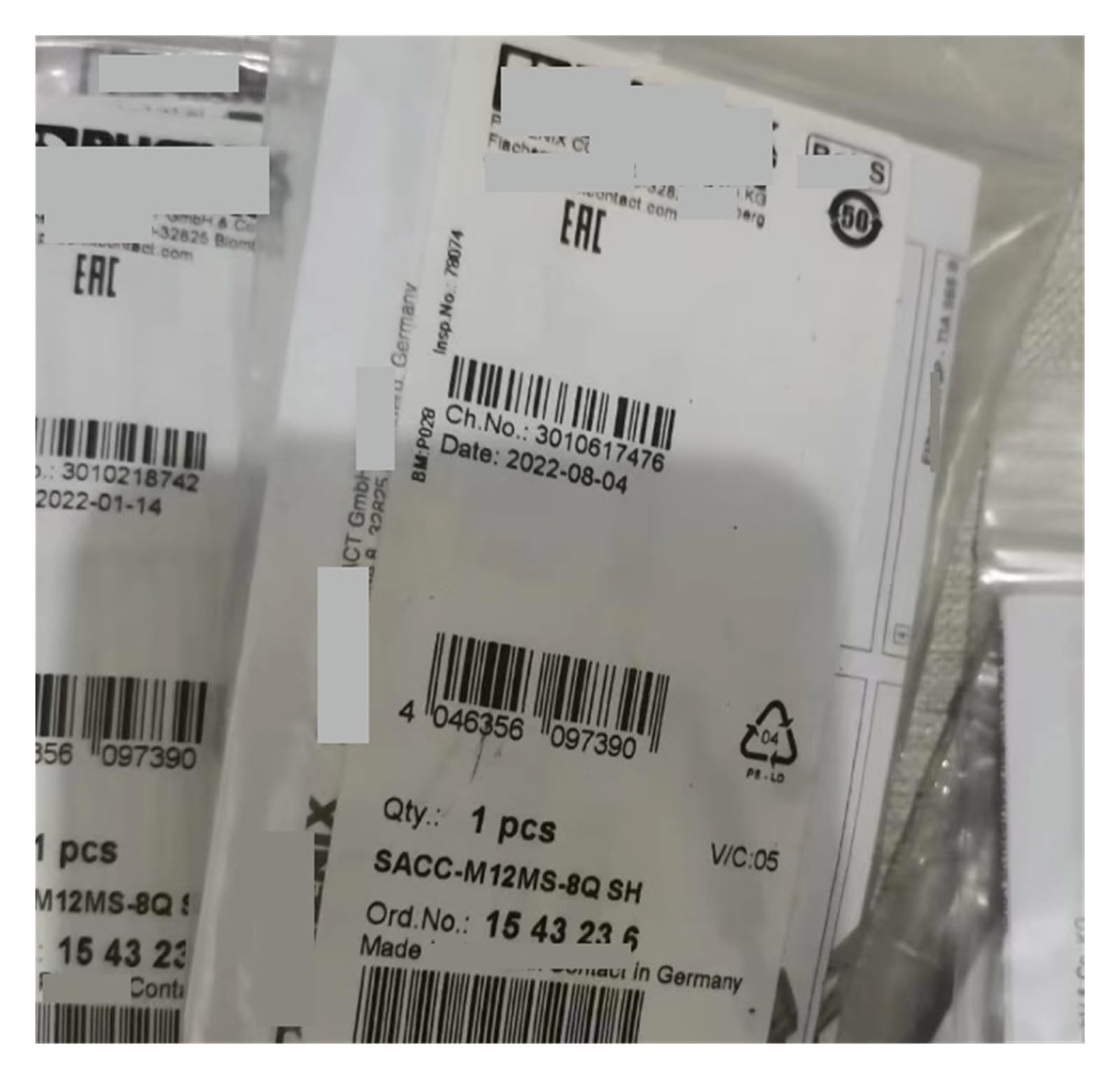 1 Uds conector SACC-M12MS-8Q SH 1543236