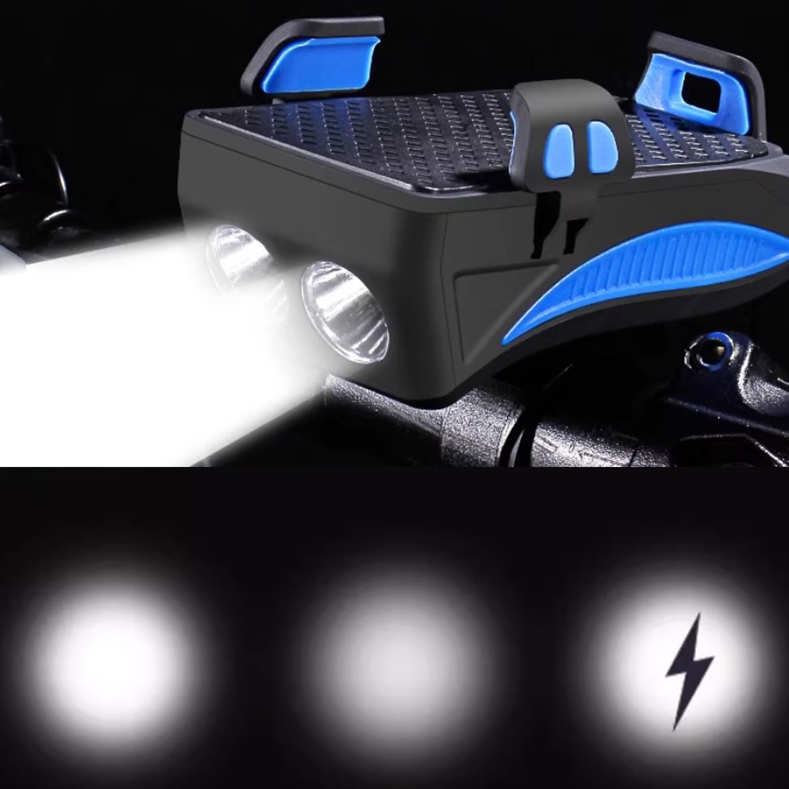 Głośny plastikowy dzwonek rowerowy rower górski elektryczny dzwonek super głośny reflektor rowerowy ładowalny klakson wielofunkcyjny lekki