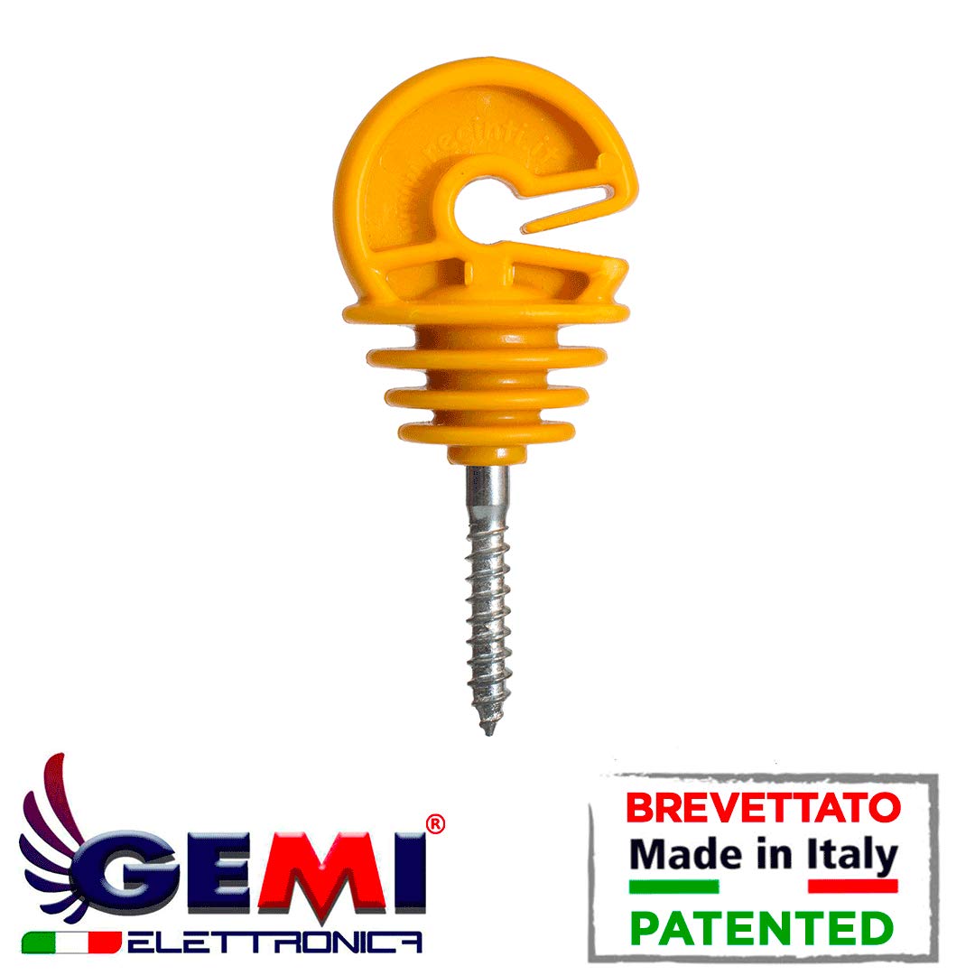 Pastor Eléctrico Aisladores para Madera para Cerca eléctrica - 100 Unidades GEMI