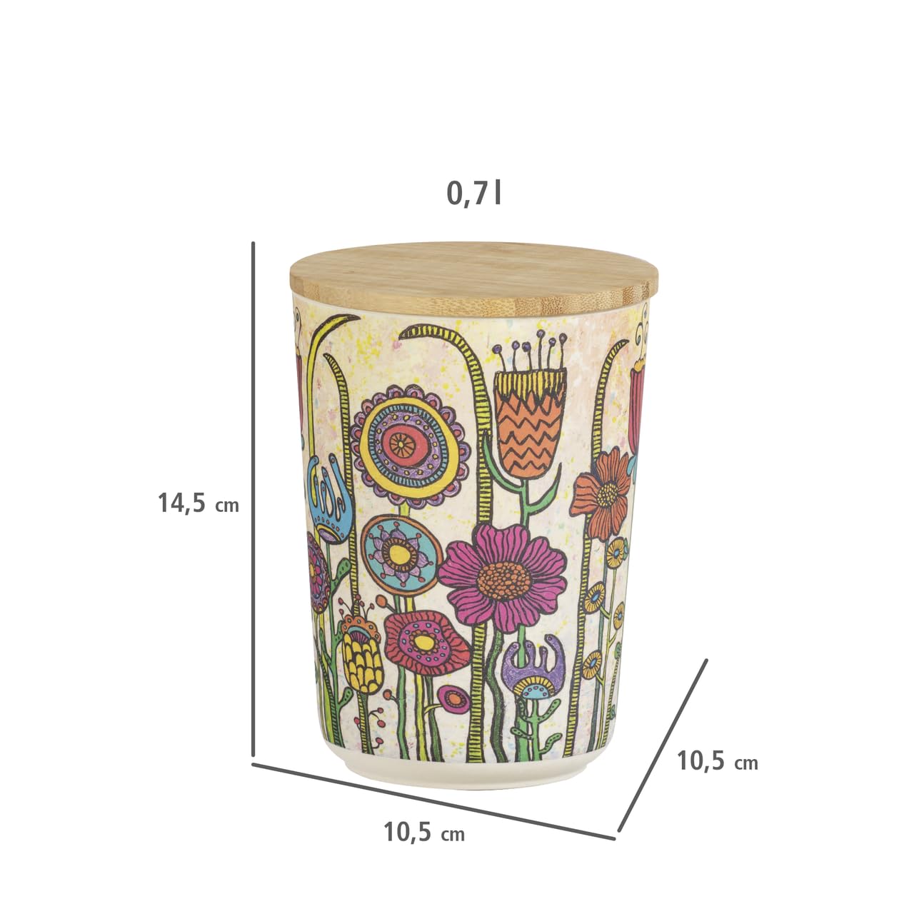 WENKO Barattoli [coperchio in bambù] Set di 3 contenitori da cucina – contenitori ermetici – Barattolo per caffè organizzazione cucina