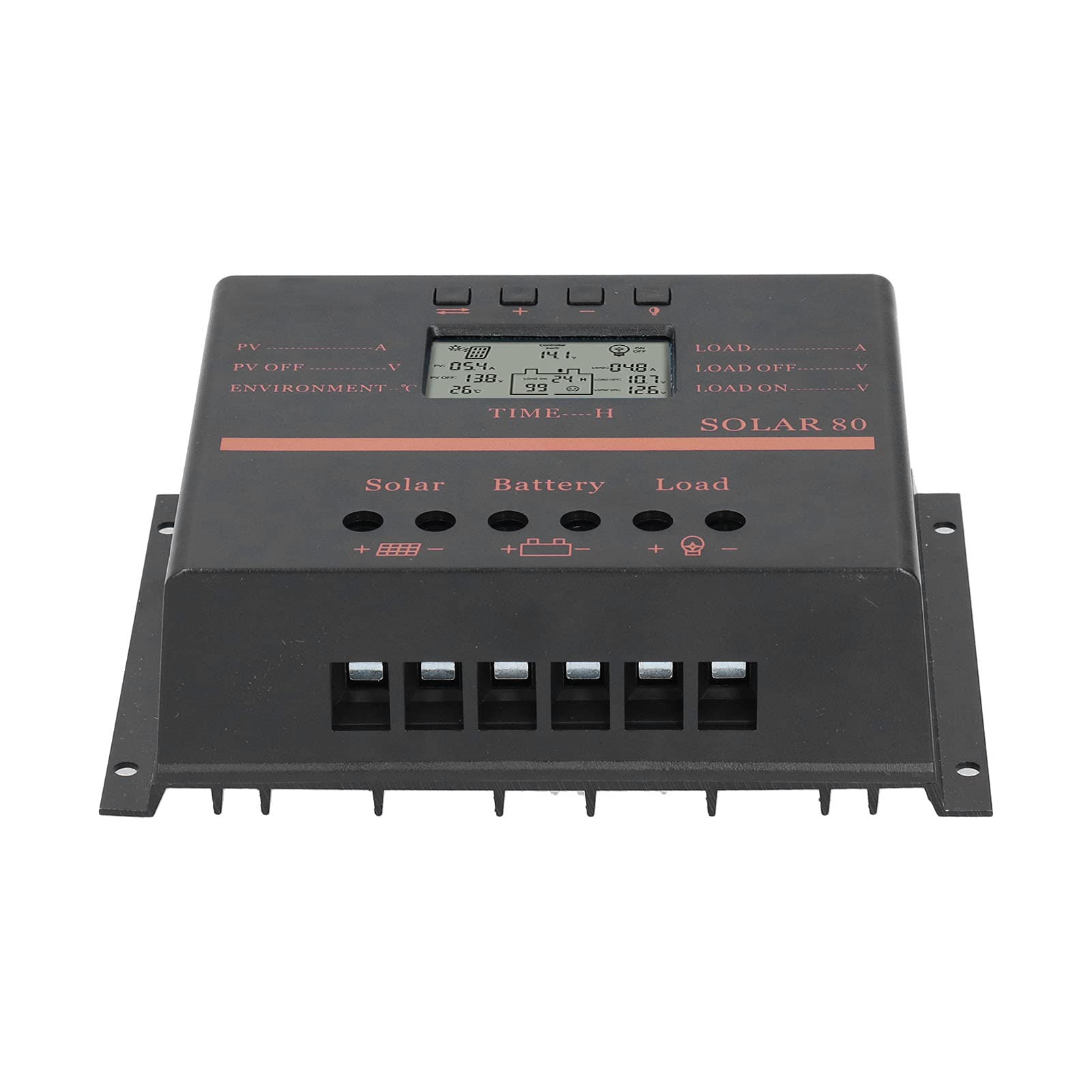 Kontroler ładowania Słonecznego PWM 80A Fotowoltaika Dużej Mocy do Użytku Domowego 12 V/24 V Lekka Konstrukcja z Wyświetlaczem LCD