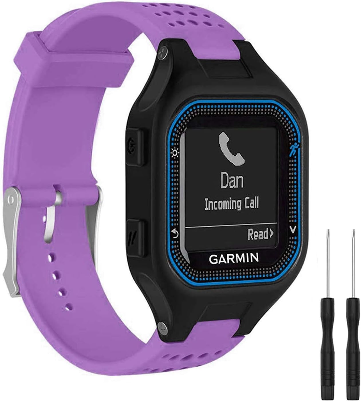 GVFM Bands Compatible with Garmin Forerunner 25, Soft Silicone Replacement Watch Band Strap for Garmin Forerunner 25 GPS Running Watch