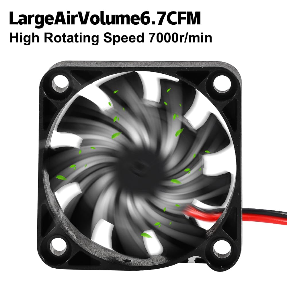 6 sztuk wentylatorów 40 mm DC 12 V, 4010 cichy wentylator 40 x 40 x 10 mm z kablami do DVR małych urządzeń gospodarstwa domowego i zamiennych drukarek 3D, wentylator radiatora