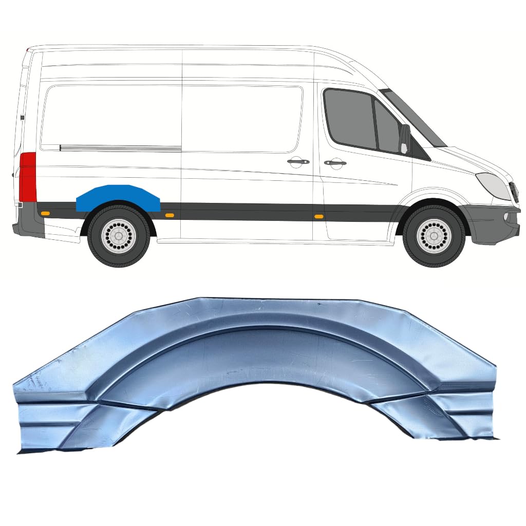 Reparaturblech Kotflügel hinten für Mercedes Sprinter 2006-2018 / Links = Rechts