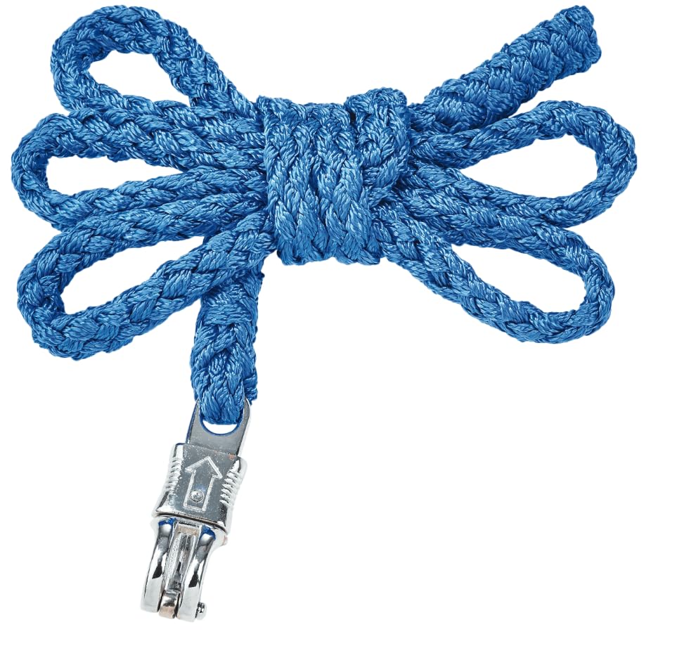 JA4009 Lead Rope Horse Tie Rope with Carabiner Hook or Panic Hook 2 m in Many Colours (Plain - Royal Blue, Panic Hook)