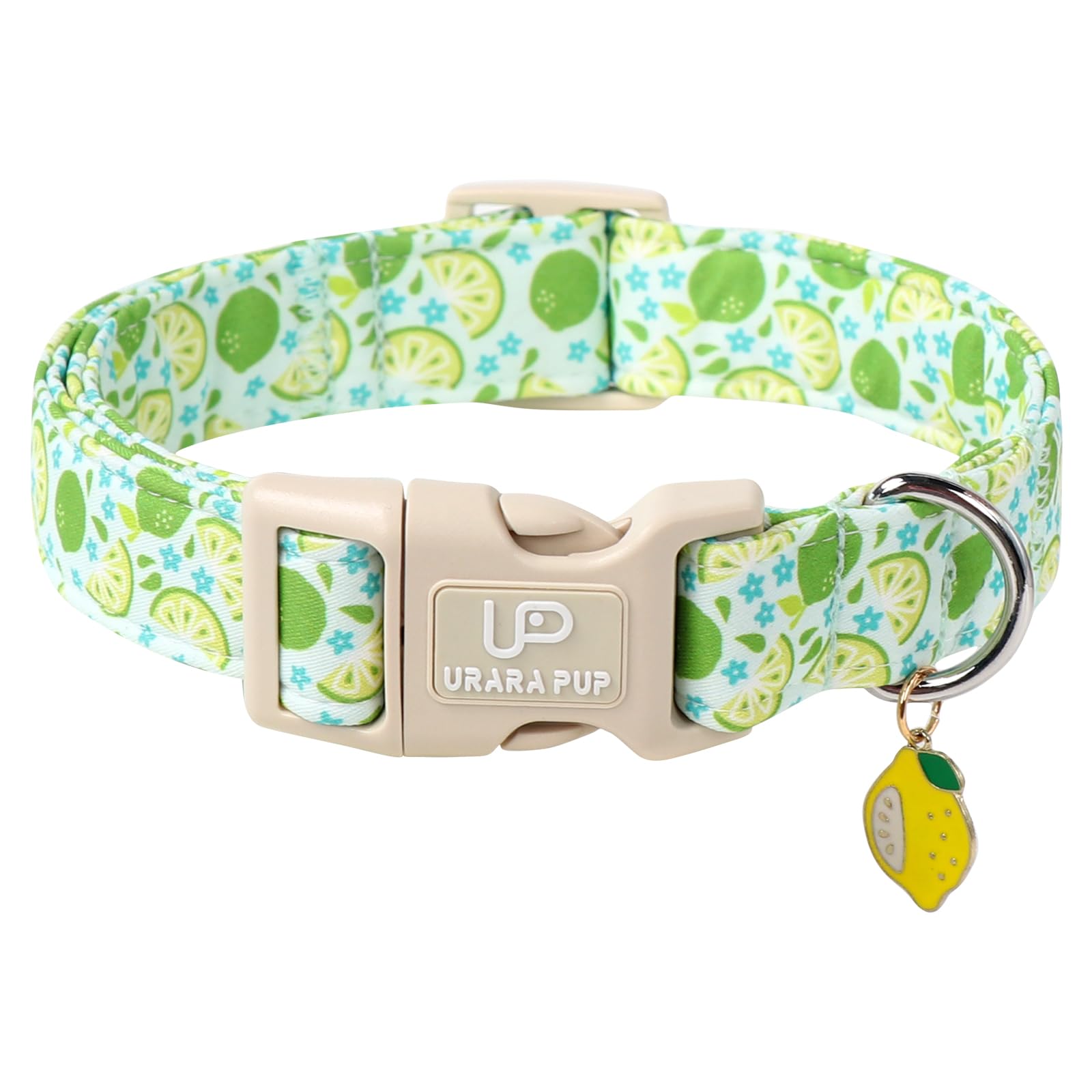 UP URARA PUP Summer Dog Collar-Refreshing Lime Pet Collars-Adjustable, Comfortable & Durable Puppy Collars for Small, Medium, Large Dogs