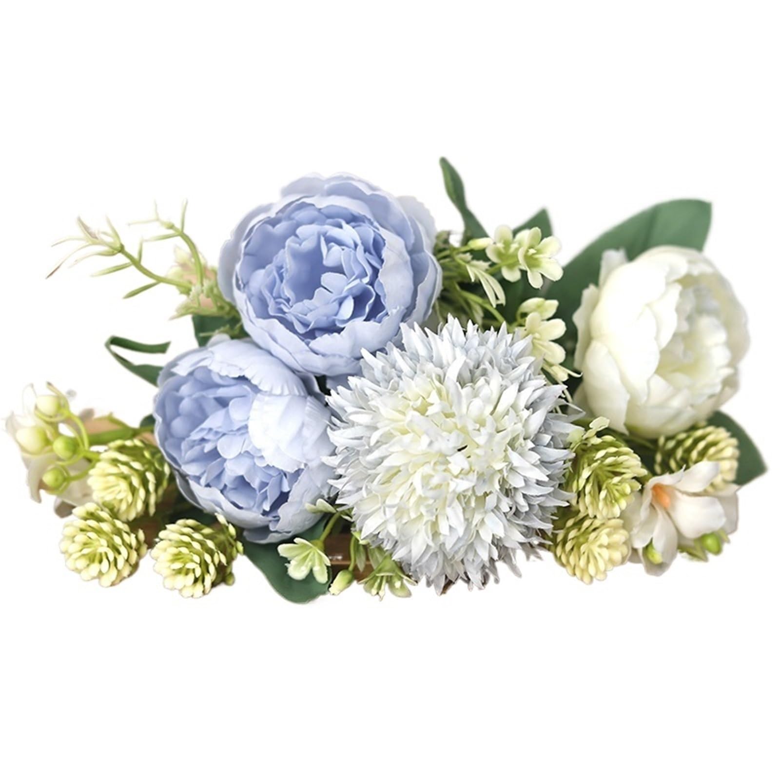 FonHNDG Artificial Flower Branches Artificial Flowers White Silk Bride Bouquets Peony Wedding Supplies Home Room Garden Party Autumn Decor Fake Floral(Color2)