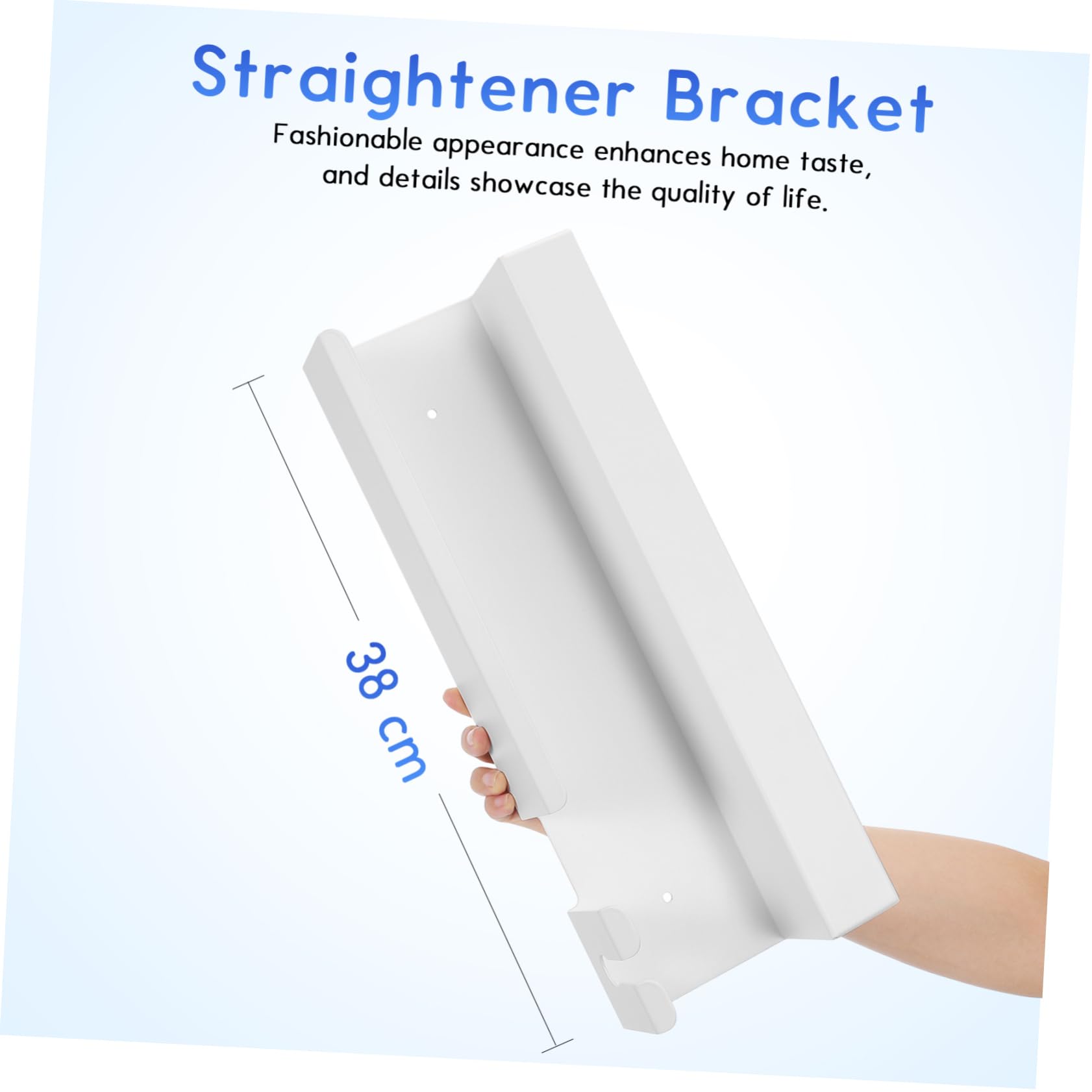 SOLUSTRE Wandhalterung für Haartrockner aus Aluminium, Weiß