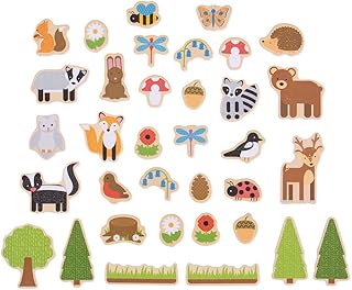 Bigjigs Toys Wooden Woodland Magnets - 35 Magnets