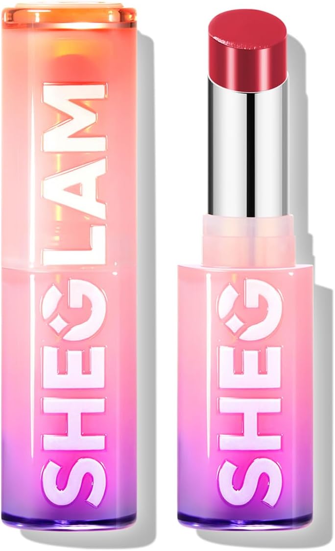 SHEGLAM Mirror Kiss High-Shine Lipstick Silky Jelly Texture Hydrated&Smooth Lip Gloss-It Takes Guts