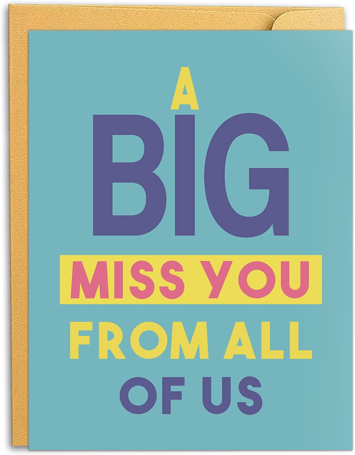 Ulbeelol Big Miss You Card, Huge We Miss You Card from All of Us, Miss You Card for Friends, Colleague, Family Members