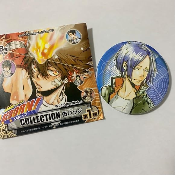 家庭教師ヒットマンREBORN 50周年展　ジャンプ展 缶バッジ 六道骸 家庭教師ヒットマンREBORN! - 描き下ろしイラスト 六道 骸（10年