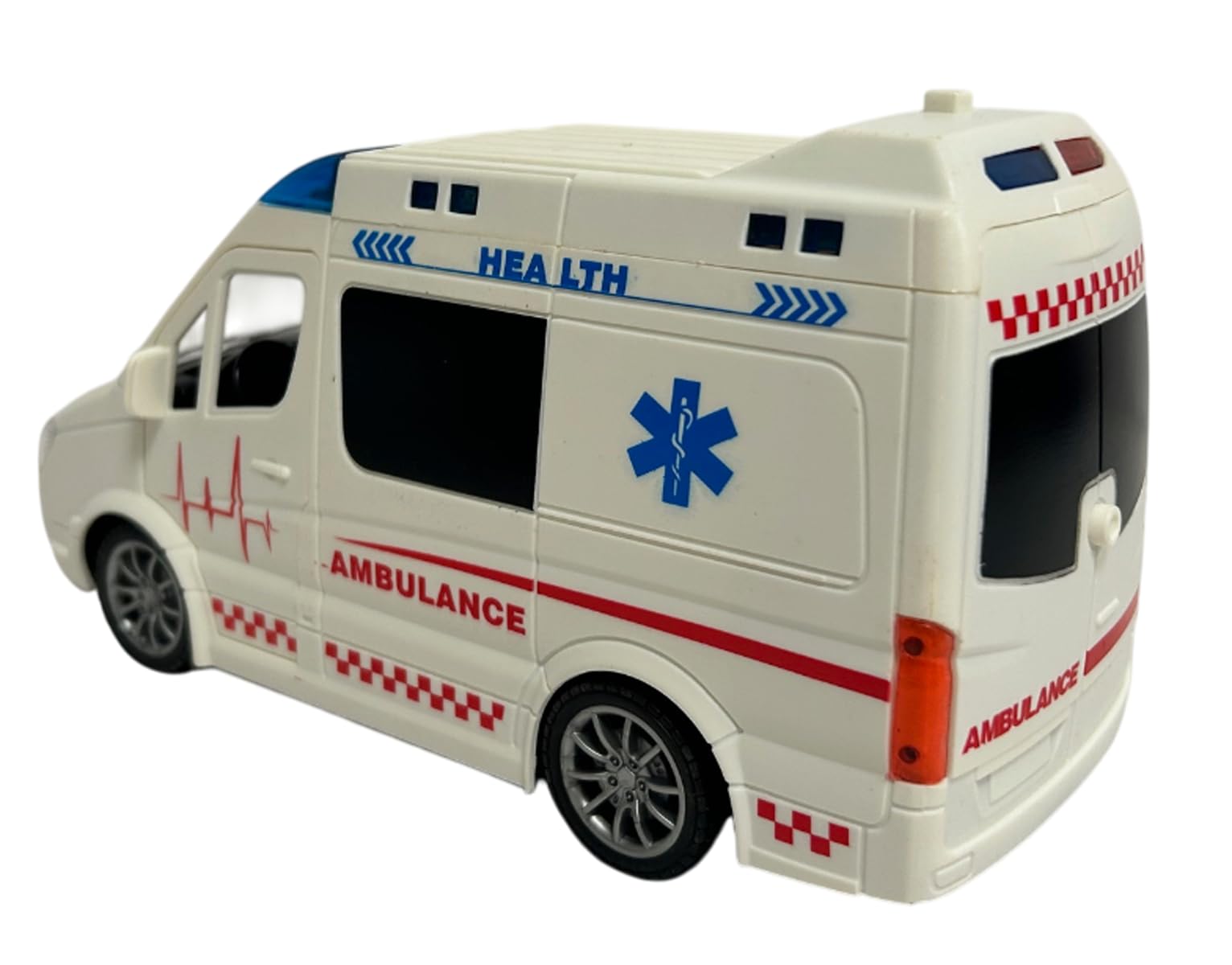 Ambulance Télécommandée pour Enfants Ambulance Jouet avec Lumières Sons Sirènes Portes Ouvrantes Autoambulance Grande Échelle 1:16 RadioCommande Premiers Secours Sons Lumières Led Mouvement Véhicule