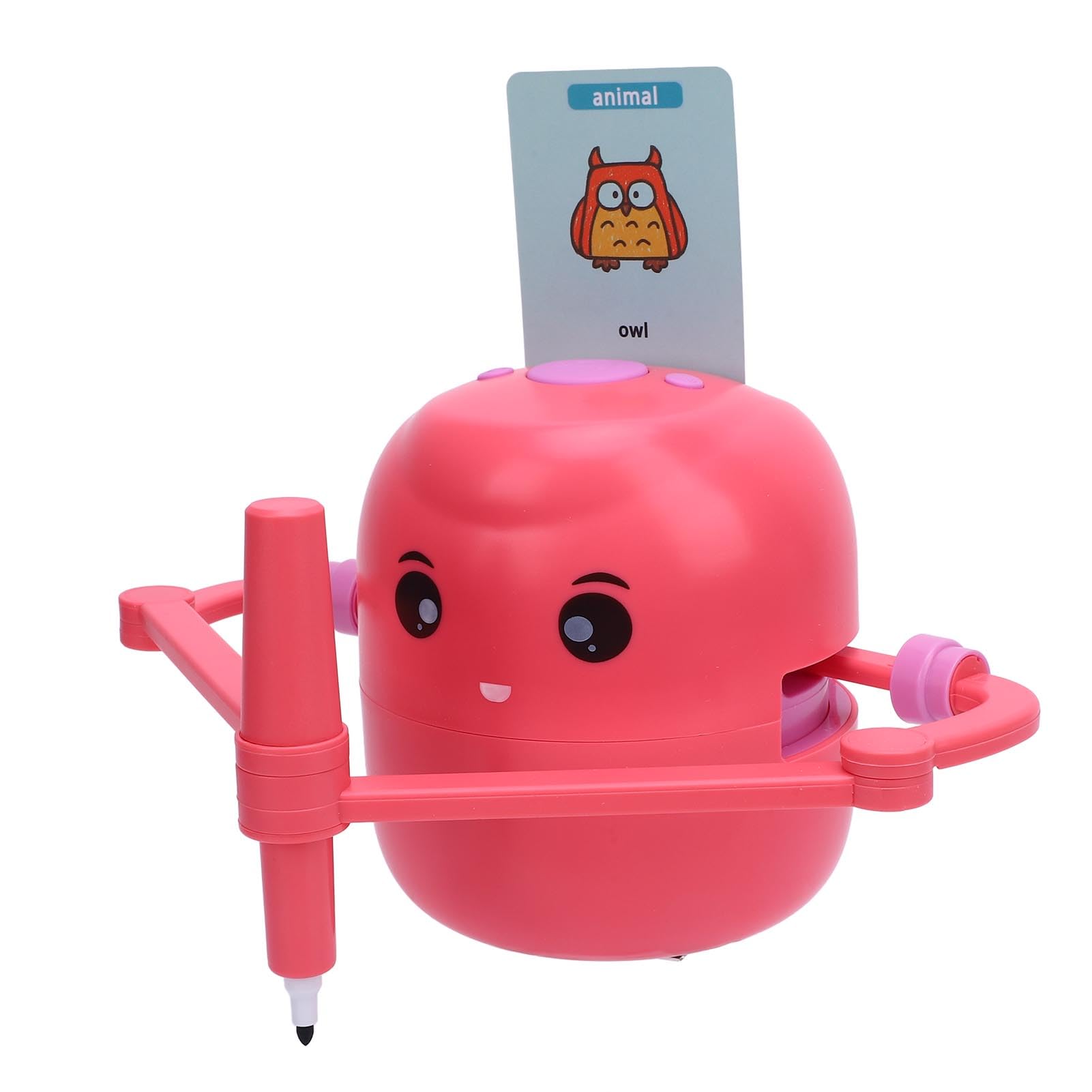 FILFEEL Robot de Dibujo para Niños – Máquina de Dibujo Educativa Interactiva con 100 Tarjetas y 14 Bolígrafos – No Requiere Aplicación, Construcción de ABS, Ideal para Iluminación Artística, (Pink)