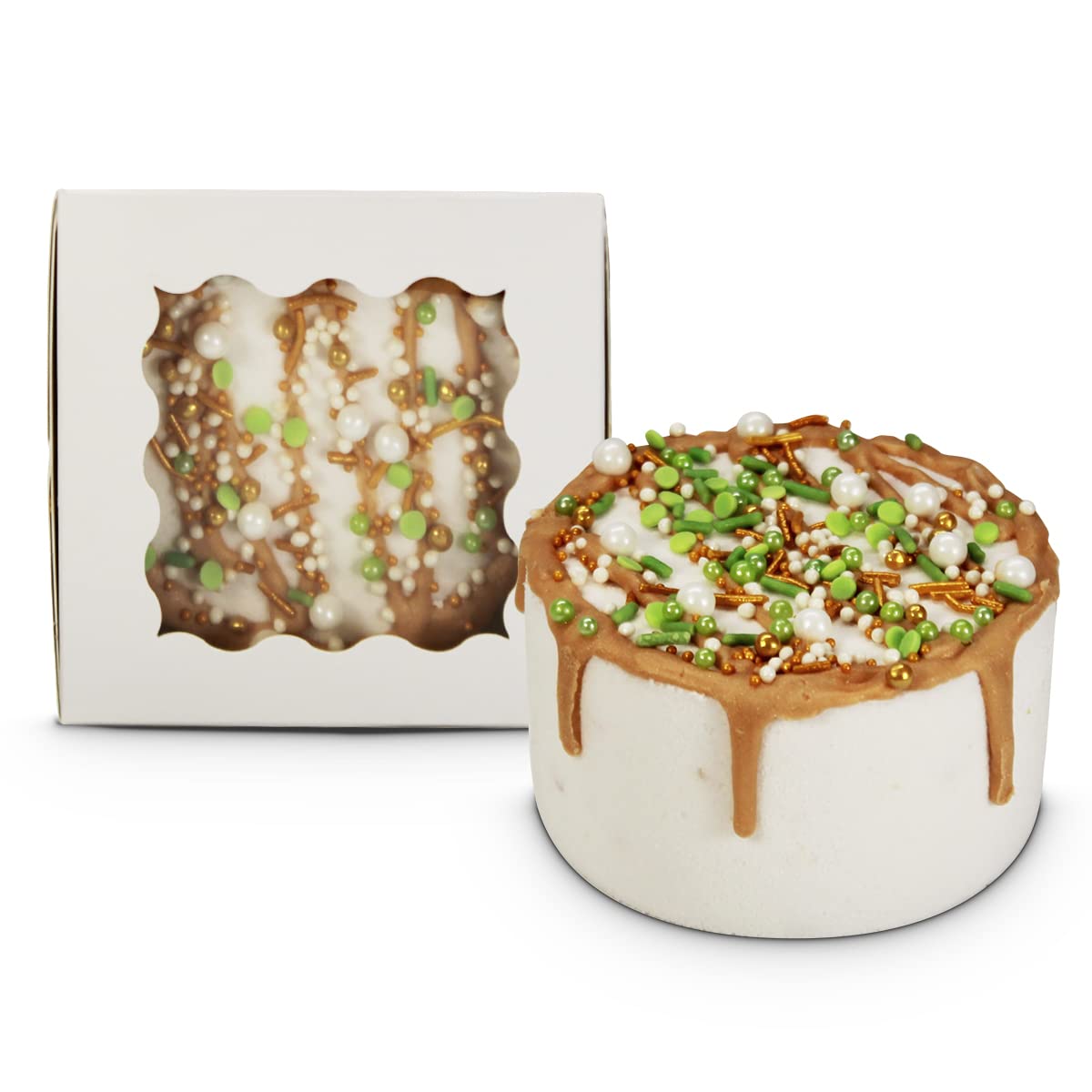 Birthday Cake Bath Bomb Gift Set 13 oz Each XXL Ultra-Moisturizing Coconut Oil, Shea, Kaolin Clay Soften Moisturize Dry Skin, Perfect for Bubble Spa Bath Handmade Birthday Gifts (Coconut Lime Cake)