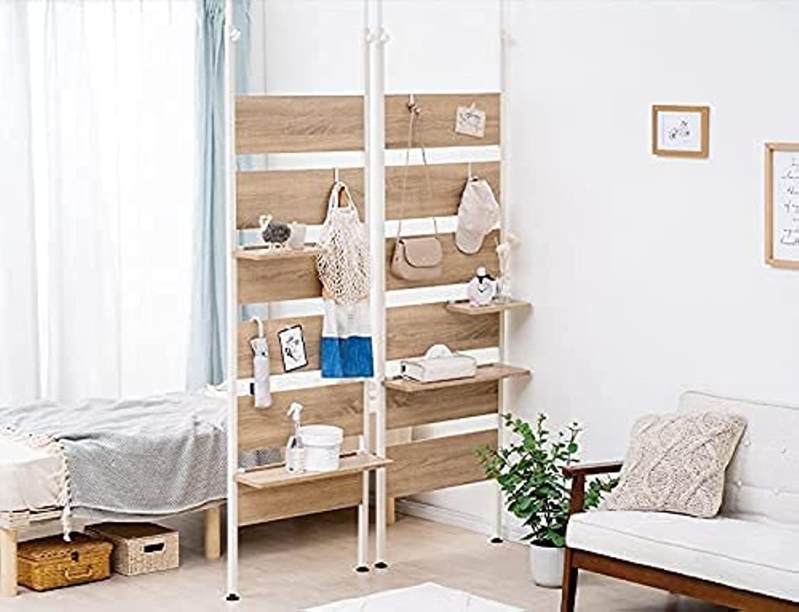 Amazon.co.jp: Tension Shelf, Tension Rack, Tension Shelf, Wood Wall ...