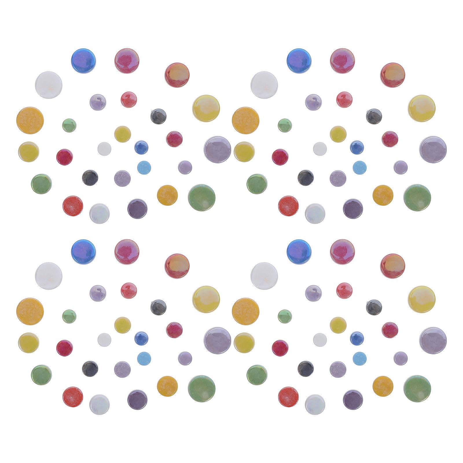 Piastrelle Mosaico in Vetro Rotonde Piatte per Adulti 1000g