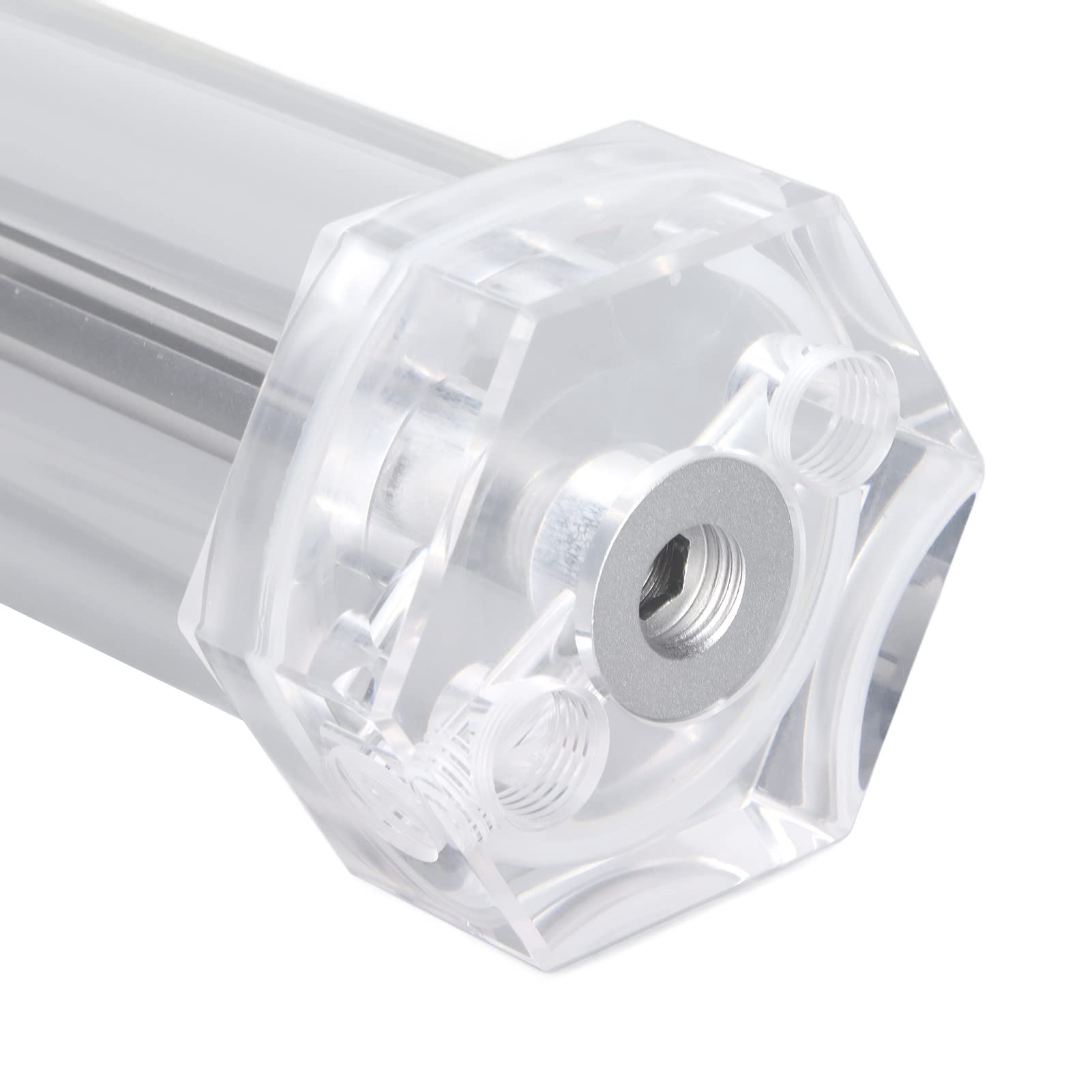 Tanque de Refrigeración por Agua, Diseño Premium Completamente Abierto, 392 Ml, 60 Mm de Diámetro, Kit de Refrigeración Líquida con Rosca G1/4 Pulgadas para Entusiastas de la CPU y Jugadores