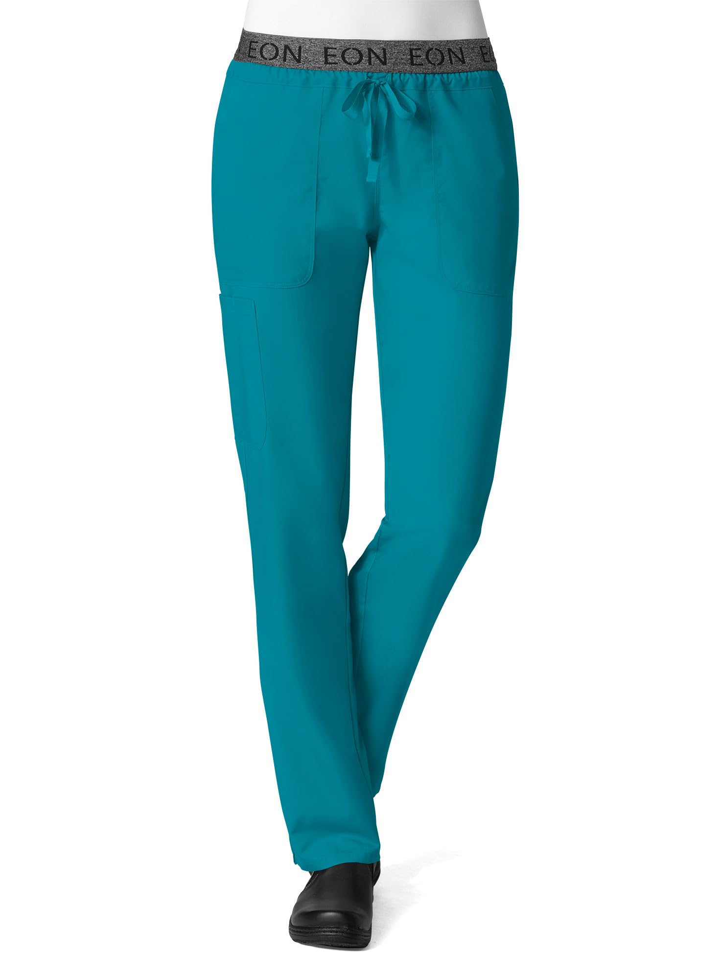 Maevn Women's EON Waistband 7-Pocket Cargo Pant, Teal Blue, Medium