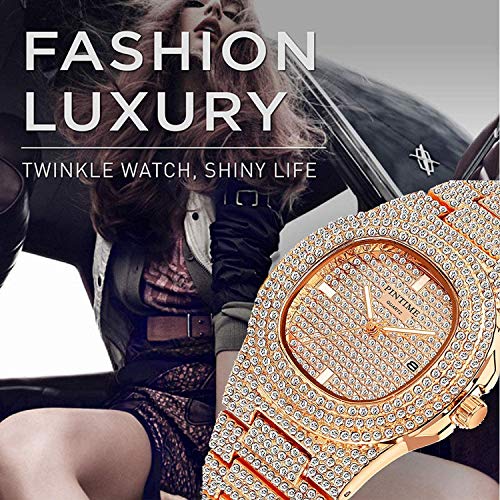Luxury Unisex Watch Crystal Diamond Watches Big Face Women's Men's Quartz Watch Gold Color Silver Color Rose Gold Color Stainless Steel Wrist Watch - Image 6