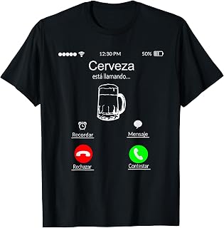 Camiseta Regalo Divertido Cerveza Esta Llamando Camiseta