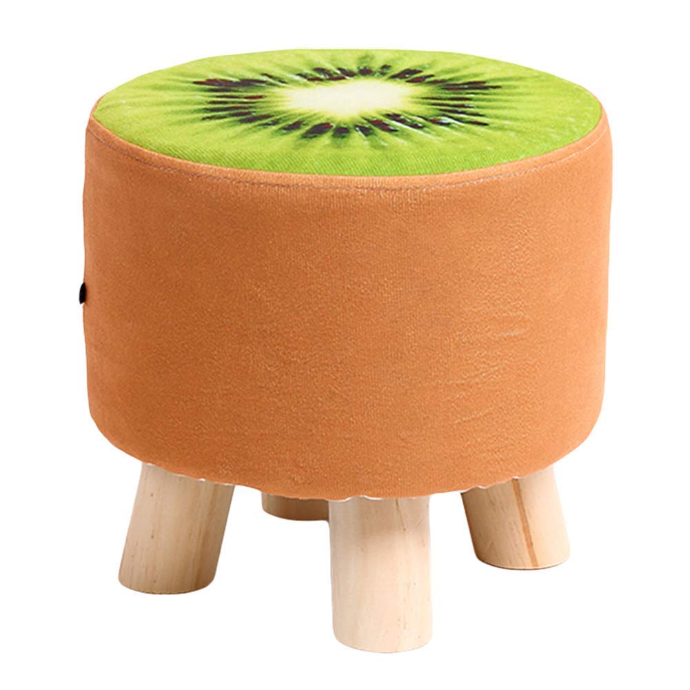 Pouf rembourré élégant avec structure en bois véritable f