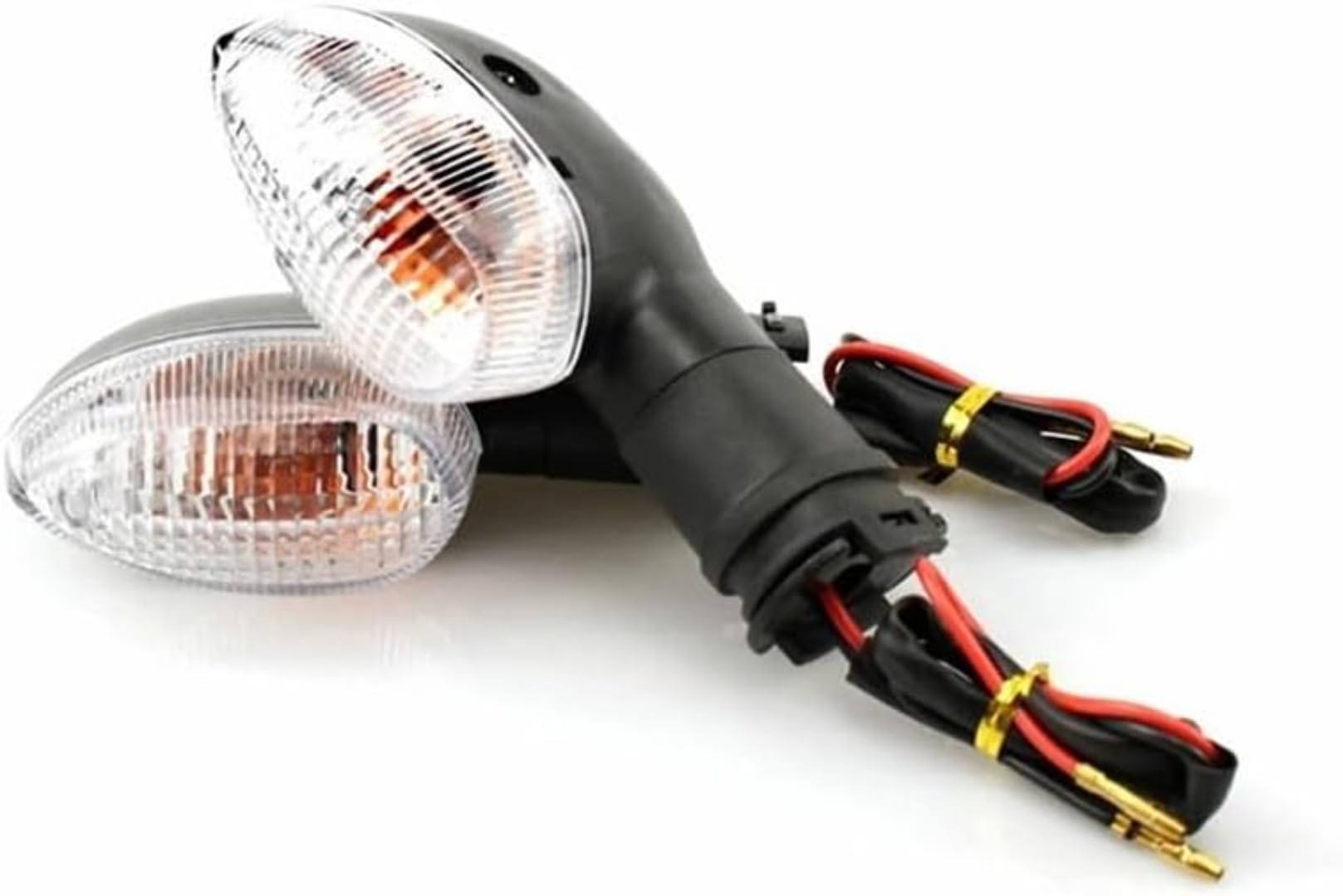 Generic Mini uniwersalne wskaźniki Dla FZS V3.0 2019-2023 Lampa kierunkowskazów motocyklowych z kierunkowskazem LED i światłem do jazdy dziennej (biała obudowa)