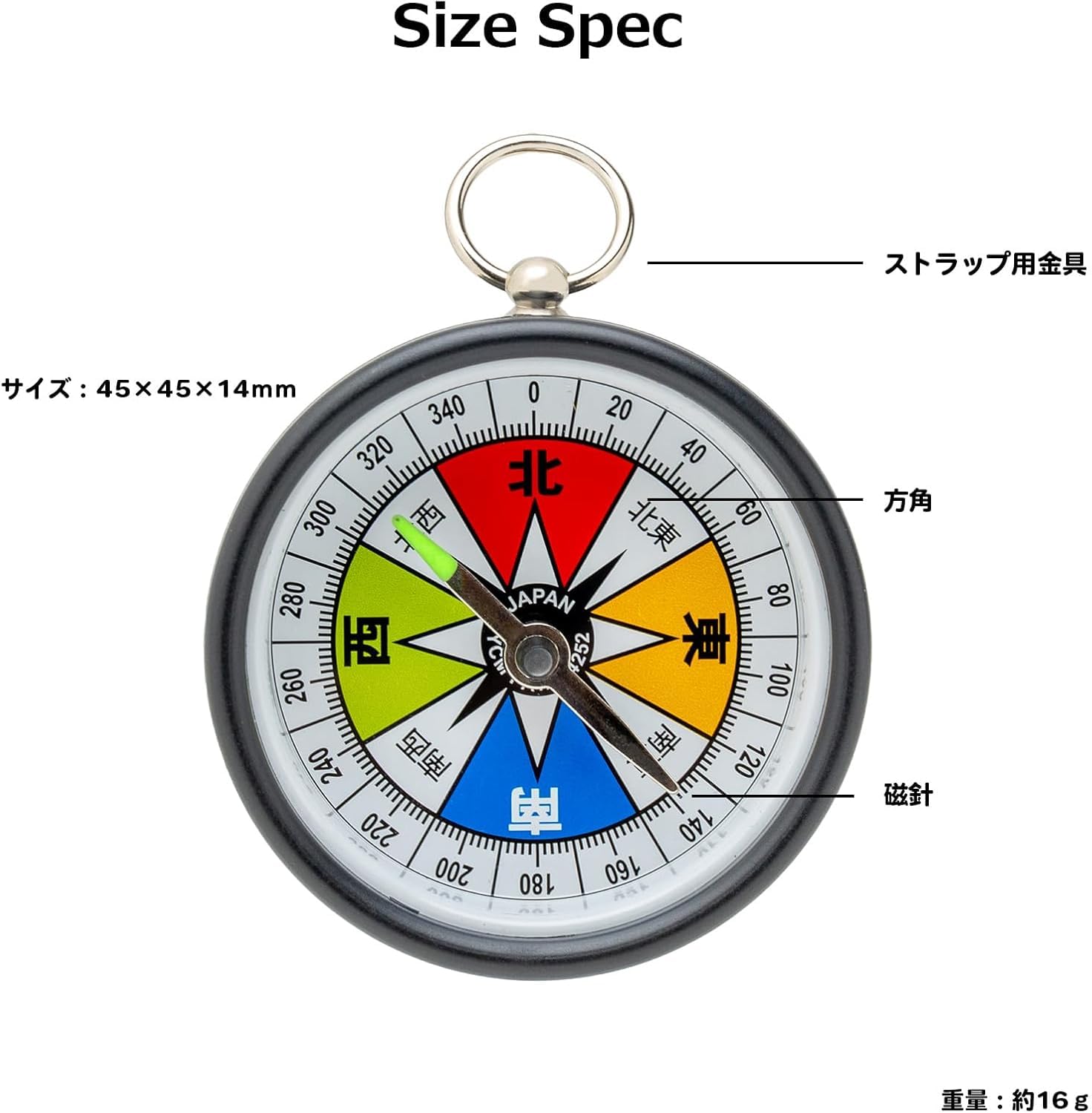 Misar Tech GA-15C Pocket Compass, Dry Type, Luminous and Stopper