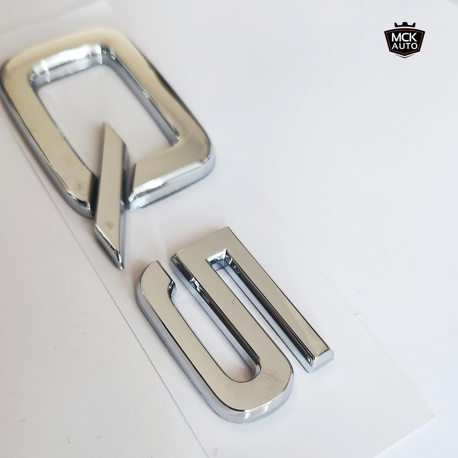 Emblema de insignia Q5 plateado brillante para maletero trasero, modificación de tuning