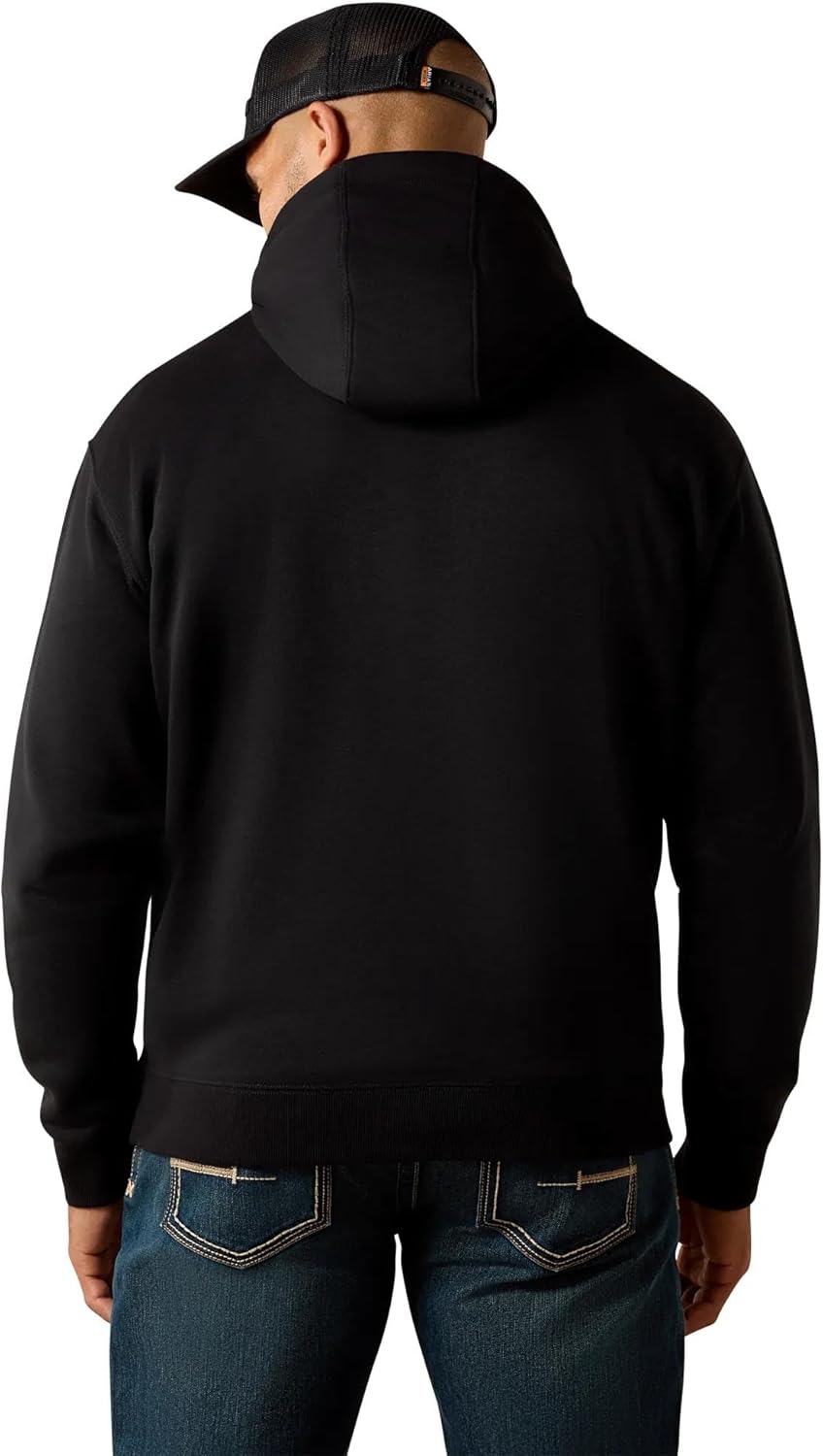 ARIAT mens Rebar Lightweight Duct Logo Hoodie - Image 2