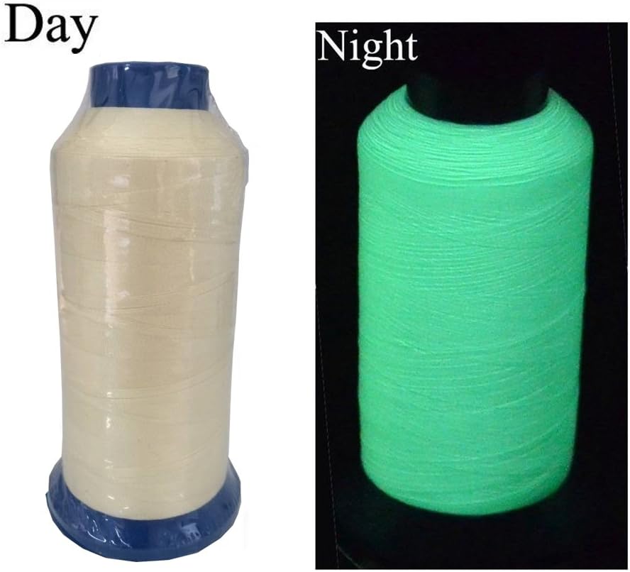 Bettli 3300Yards Glow in The Dark Embroidery Thread (Light Yellow)