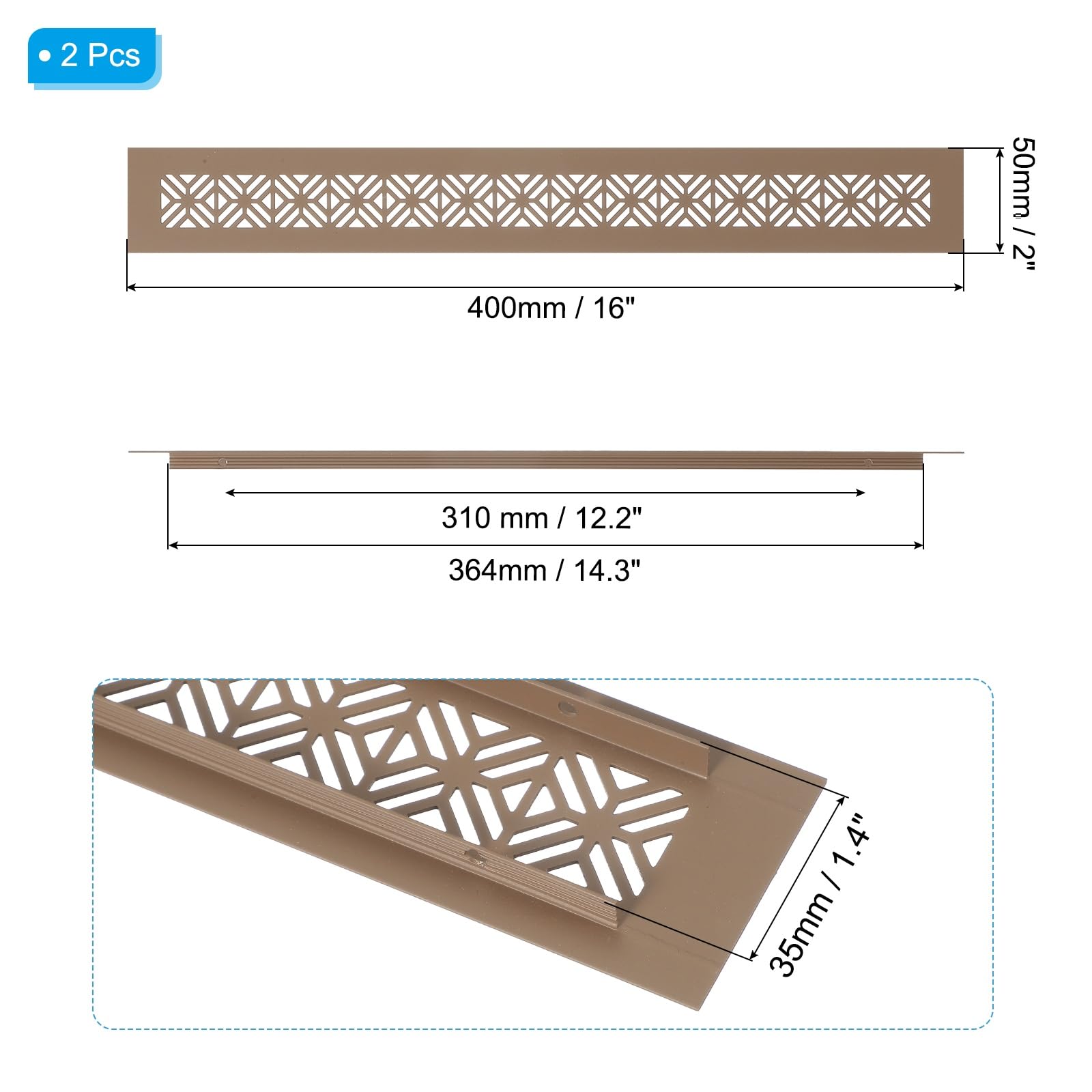 PATIKIL 16 x 2 Inch Door Air Vent Cover - Image 2
