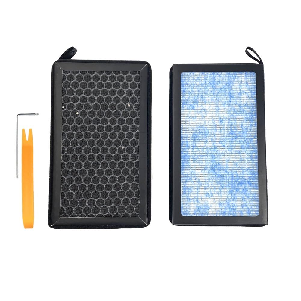 Hdrefirtd Mew Model Fit For Tesla Model 3 Y Activated Carbon Air Filter 2 Pieces Set Conditioner Pm2.5 Cleaner Replacement Car Air Filter Cabin(Mew Model)