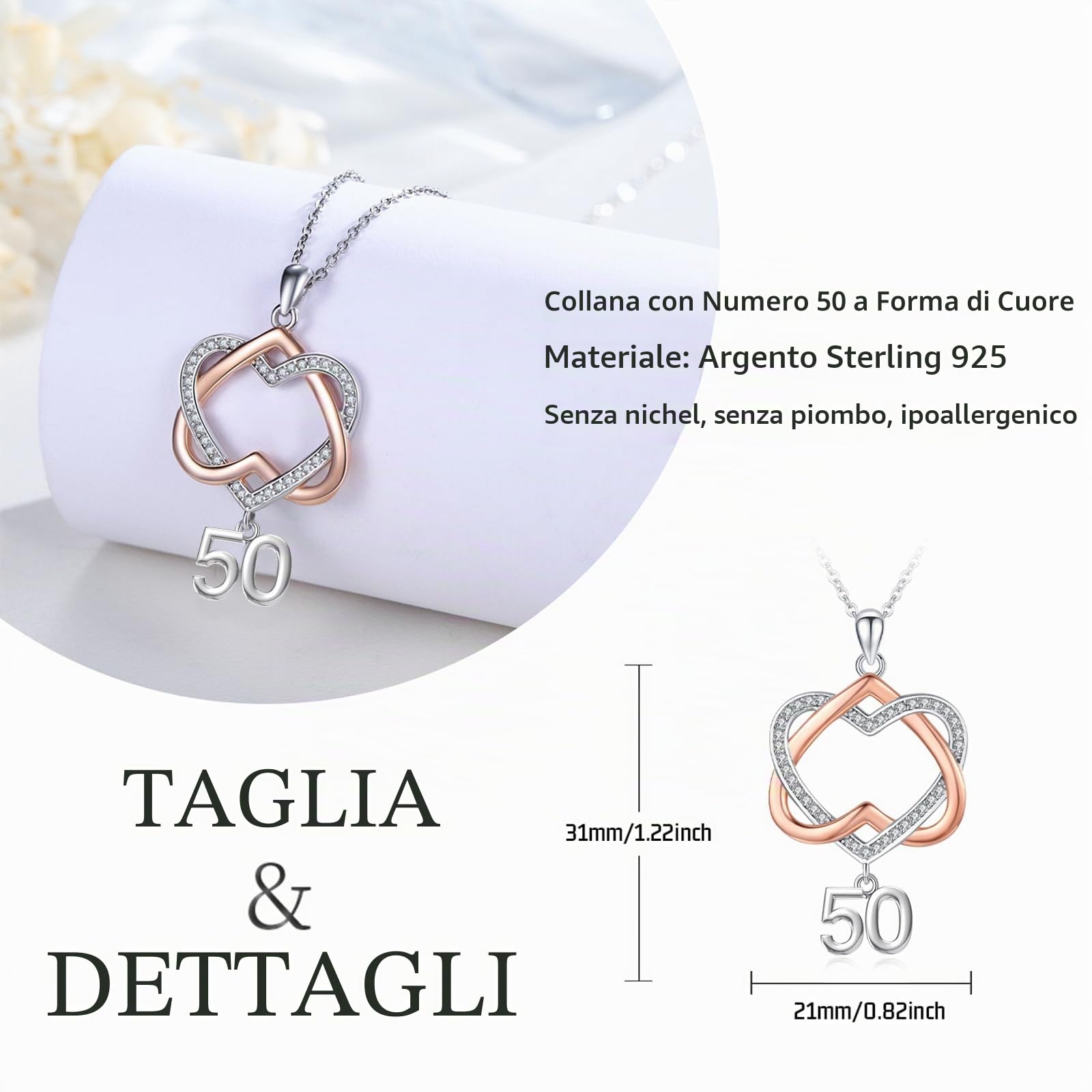 Birthday Gifts for Girls 925 Sterling Silver Happy Birthday Necklace Love Heart Pendant Jewellery Gifts Christmas Anniversary for Women Girlfriend Sister