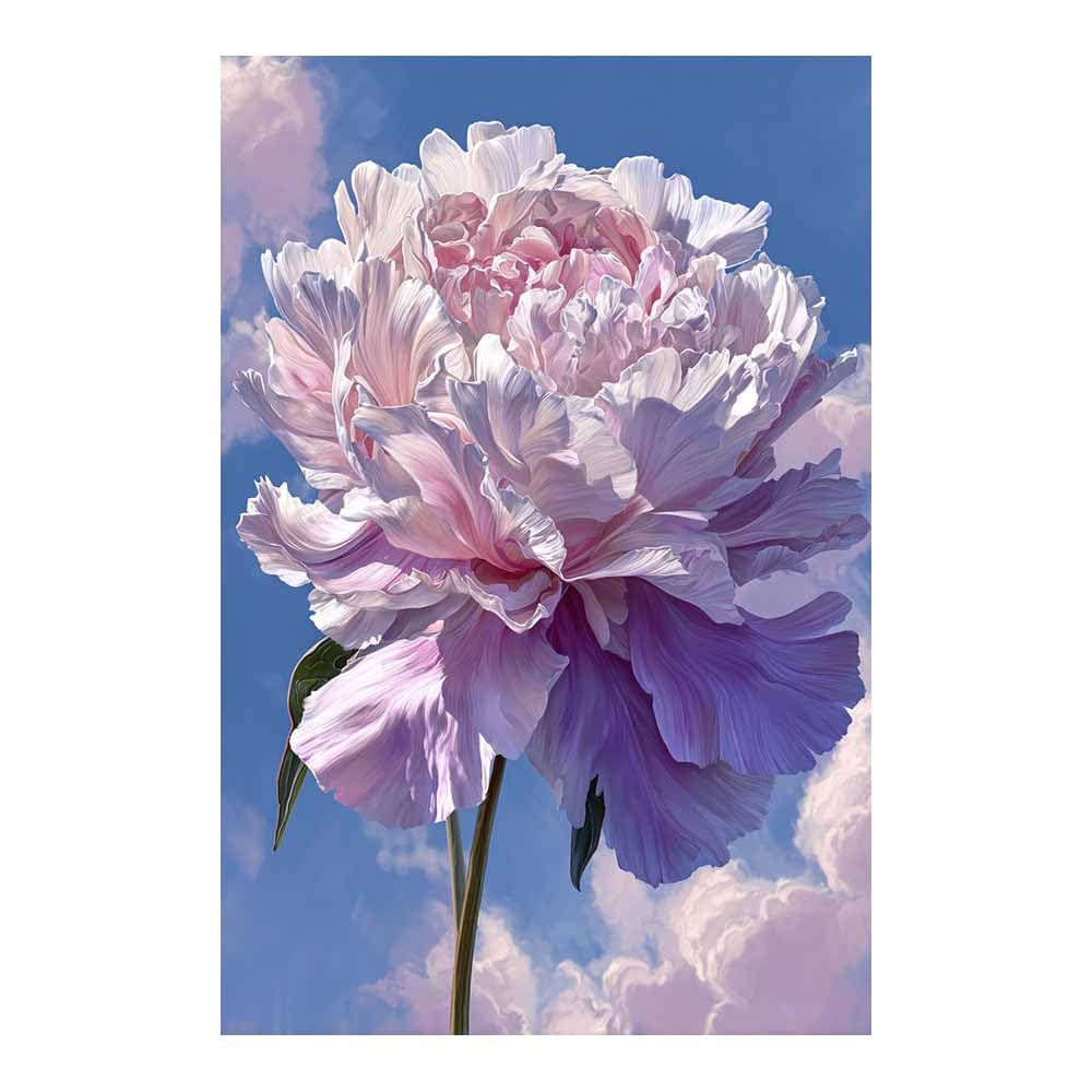 Xeniou Multicolor Flowers Canvas Pastel Peony Sky Art Canvas Wall Art, For Bedroom Bathroom Living Room Home Wall Decor(Multicolor)-70X100cm Unframed