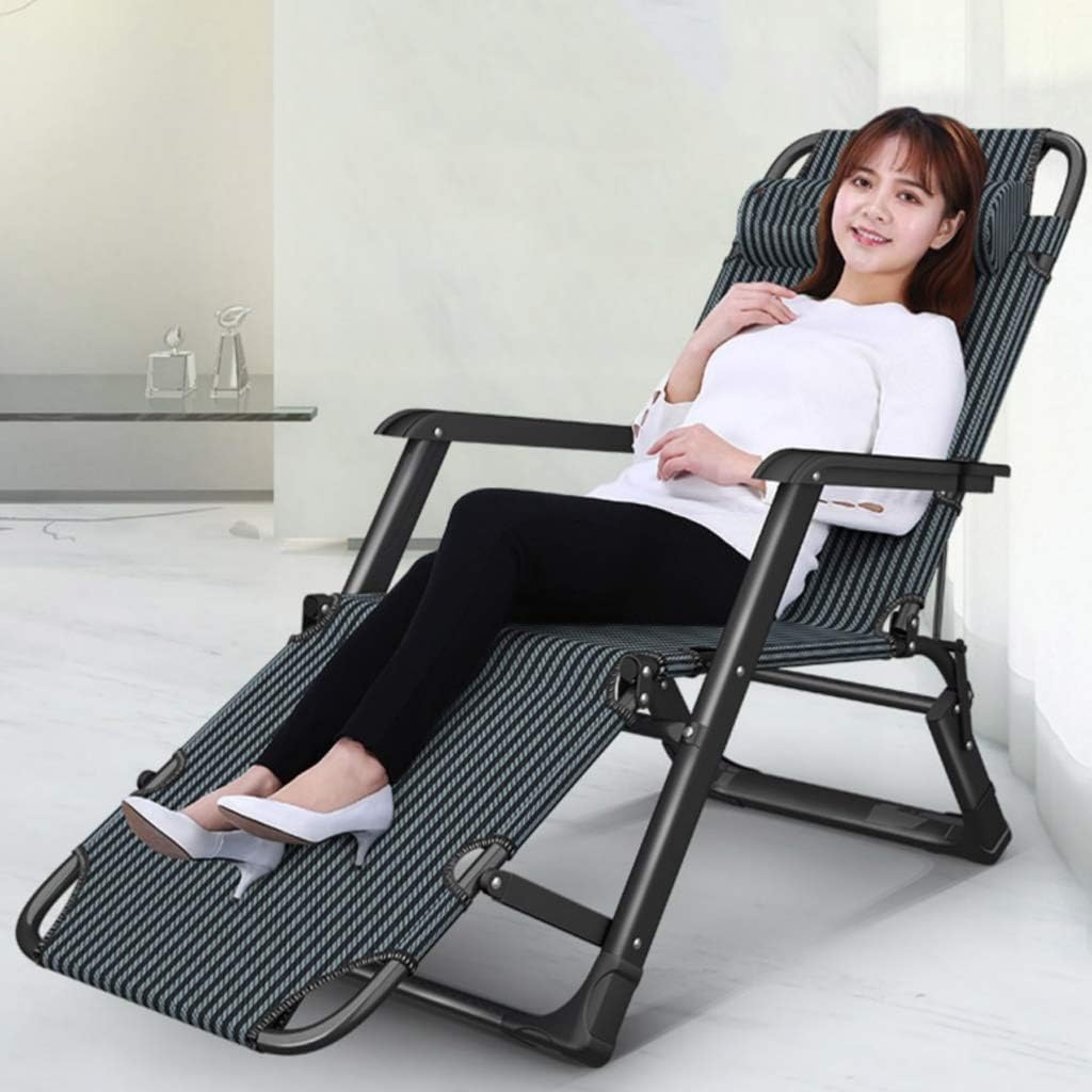 JSEIAJB Recliner, Outdoor Folding Chair with Headrest for Office, Beach, Swimming Pool, Garden