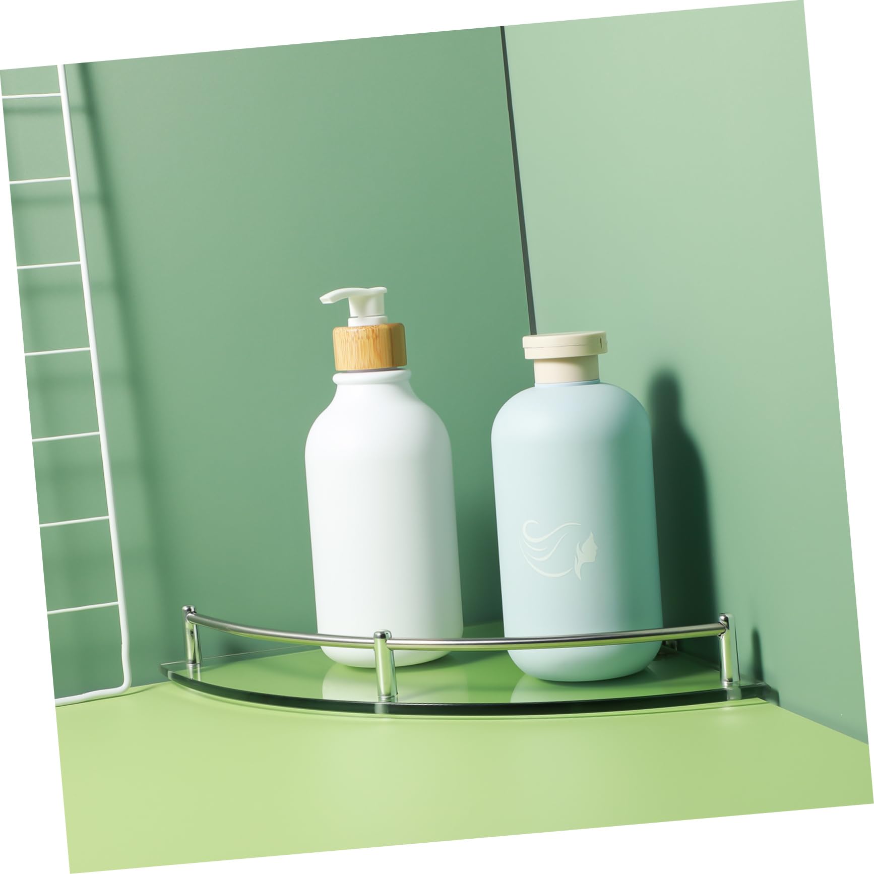 KOMBIUDA Étagère Bain Carrelage Triangulaire en Acier Inoxydable, Lot de 2