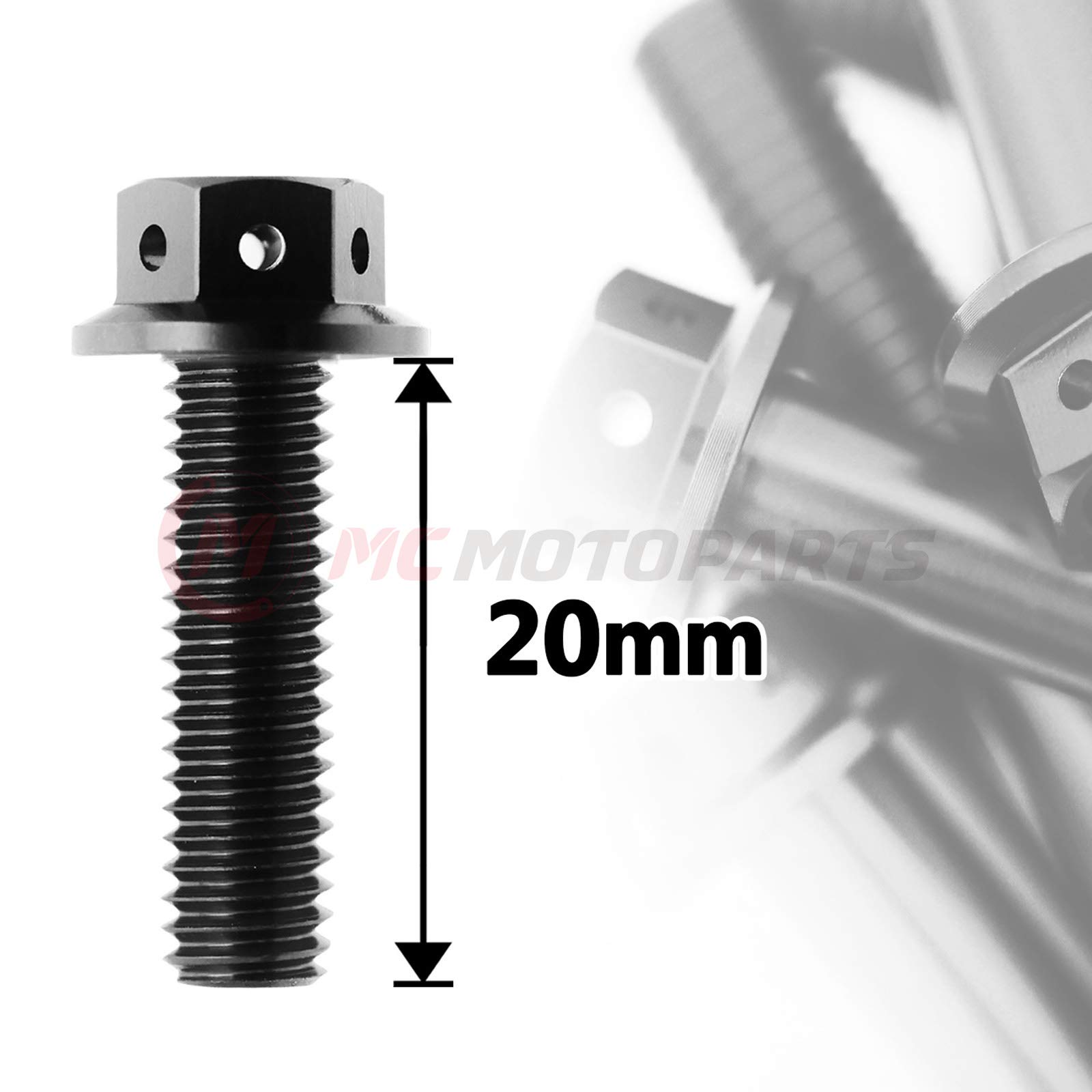Titan-Schraube M6 X 20 Mm – Grade 5, Geflanschter Sechskantkopf, RACE SPEC