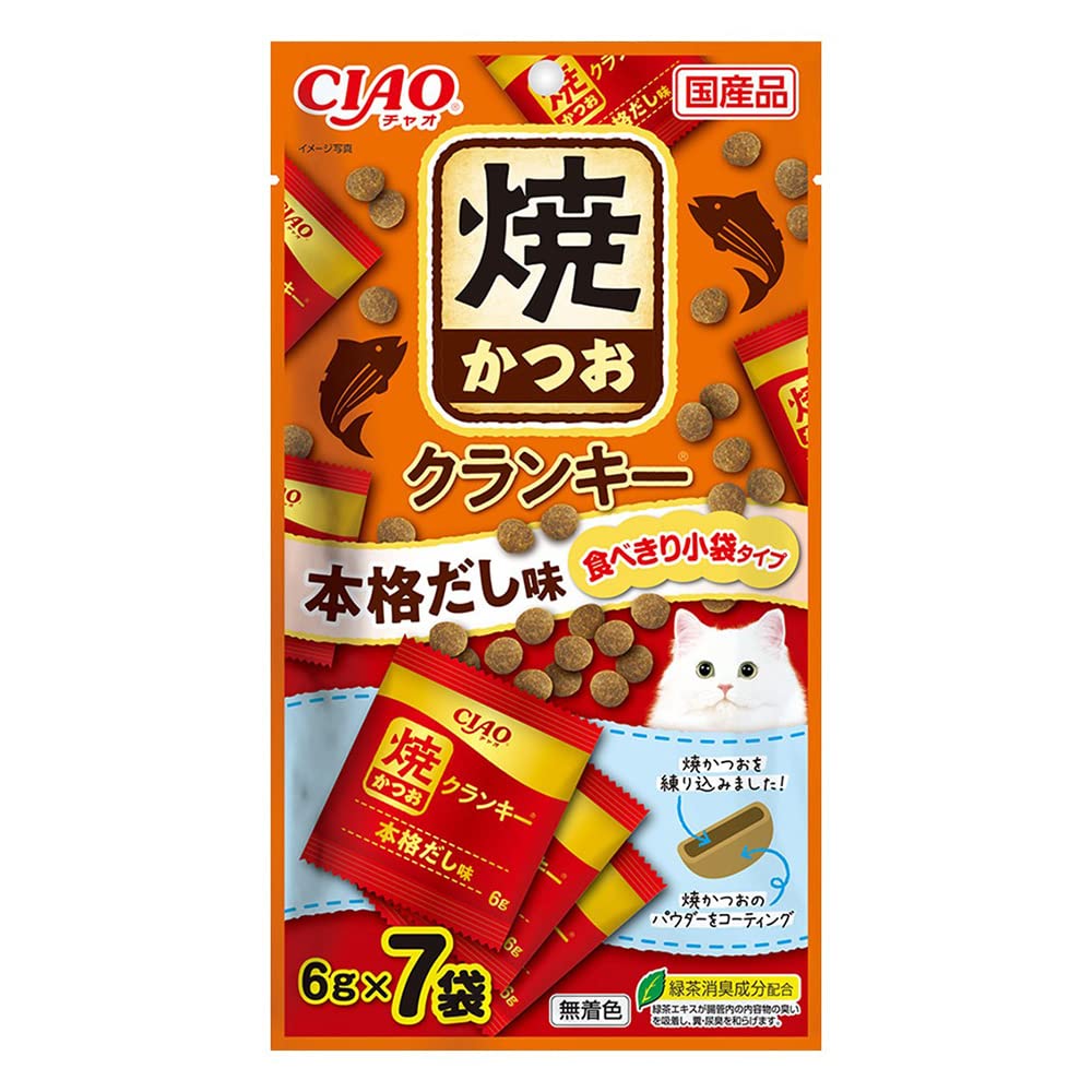 Amazon.co.jp: チャオ (CIAO) 焼かつおクランキー 本格だし味 6g×7袋 6