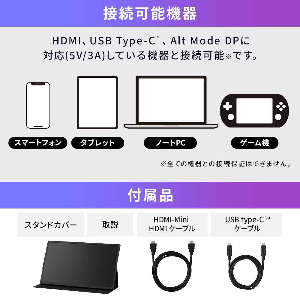 Amazon.co.jp: アイリスオーヤマ ポータブルモニター 15.6inch FHD