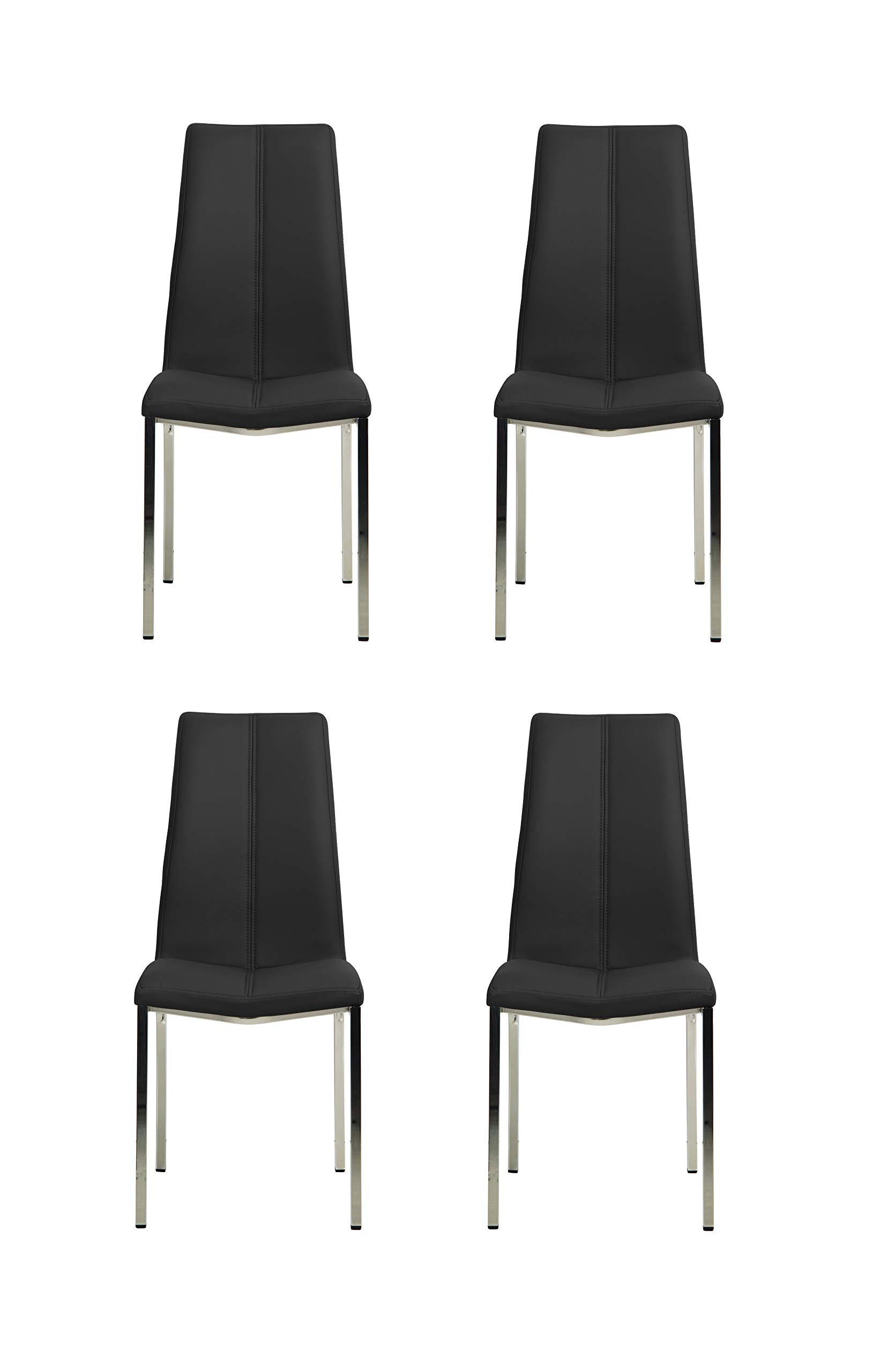 La Chaise Spola Ourense Esszimmerstuhl - Moderner Stuhl Mit Kunstlederbezug, Schwarze Beine, 94x43,5x58 Cm