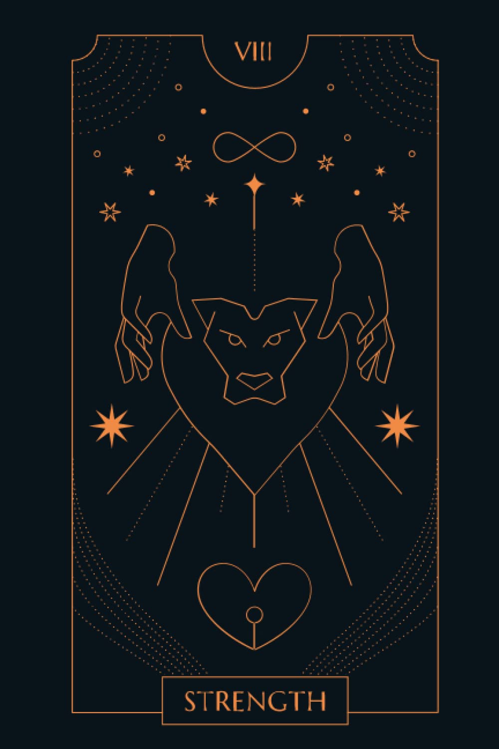 Strength Tarot Card A5 paperback Notebook / Diary / Journal
