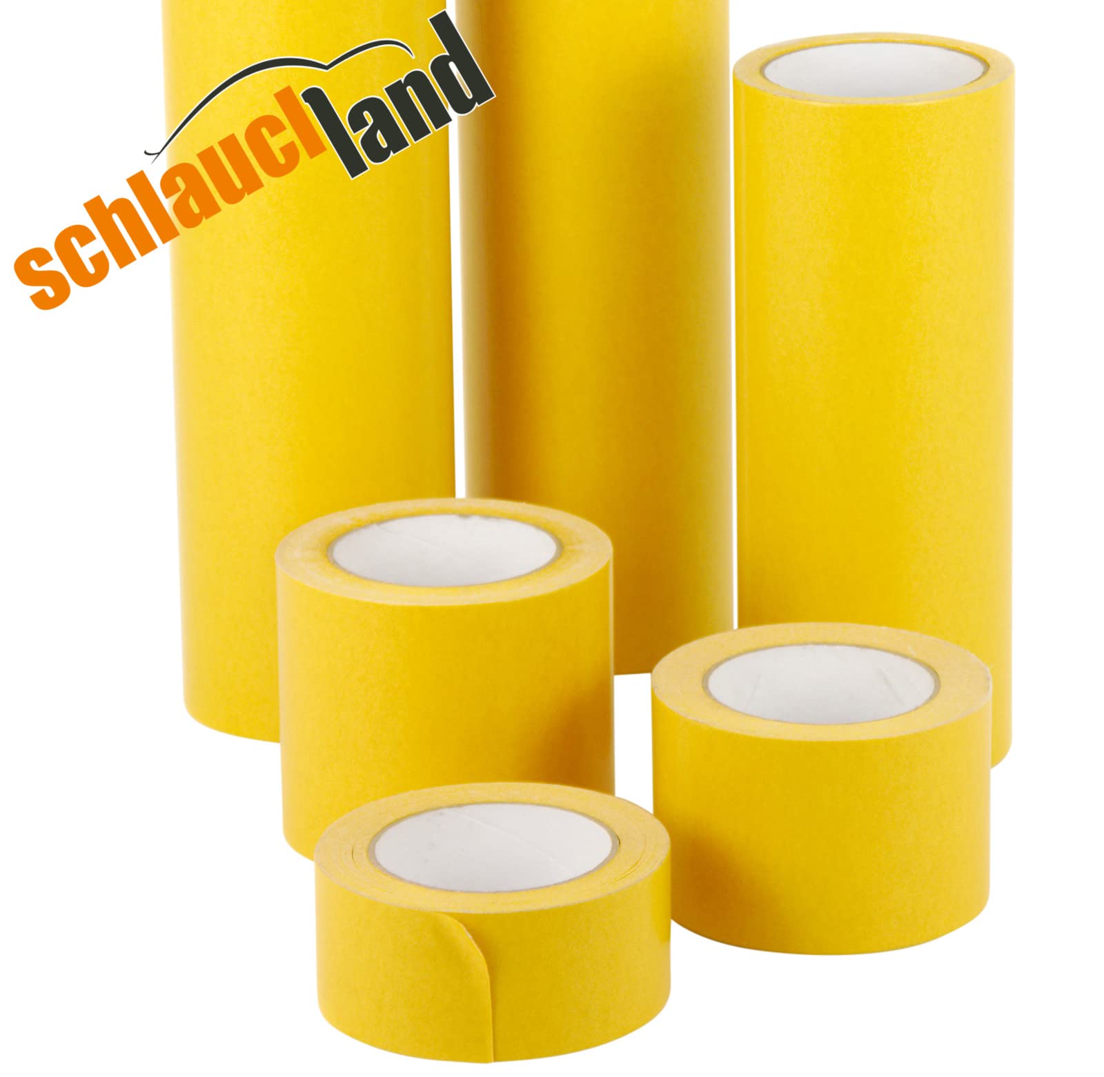 Schlauchland 1 Stück Doppelseitiges Klebeband 10 Meter x 100 cm Gewebe verstärkt | PROTECTOX | Klebematte Klebefolie Profi Qualität doppelseitig Teppich PVC | VIELE GRÖSSEN | PREMIUM