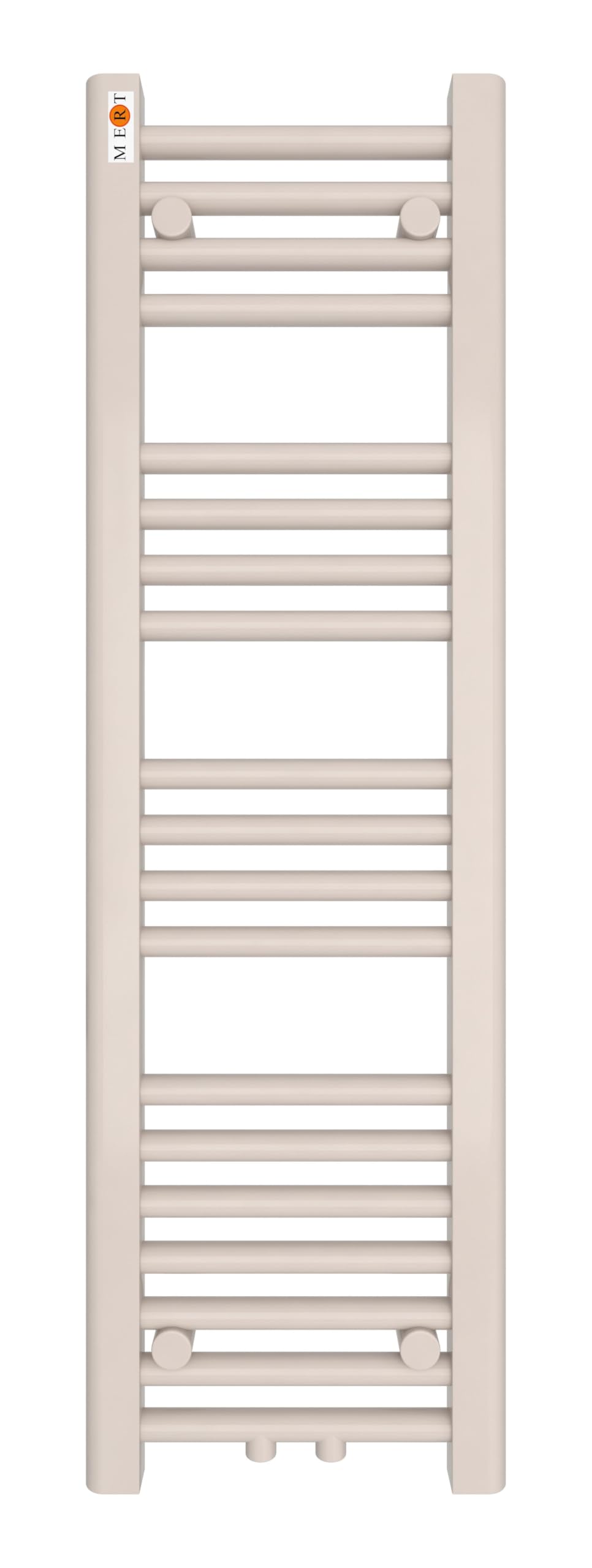 Mert Ogrzewanie elektryczne lub ciepłej wody 1/2 cala, grzejnik łazienkowy, 1000 x 300, przyłącze środkowe, 50 mm, biały, wieszak na ręczniki, do montażu na ścianie